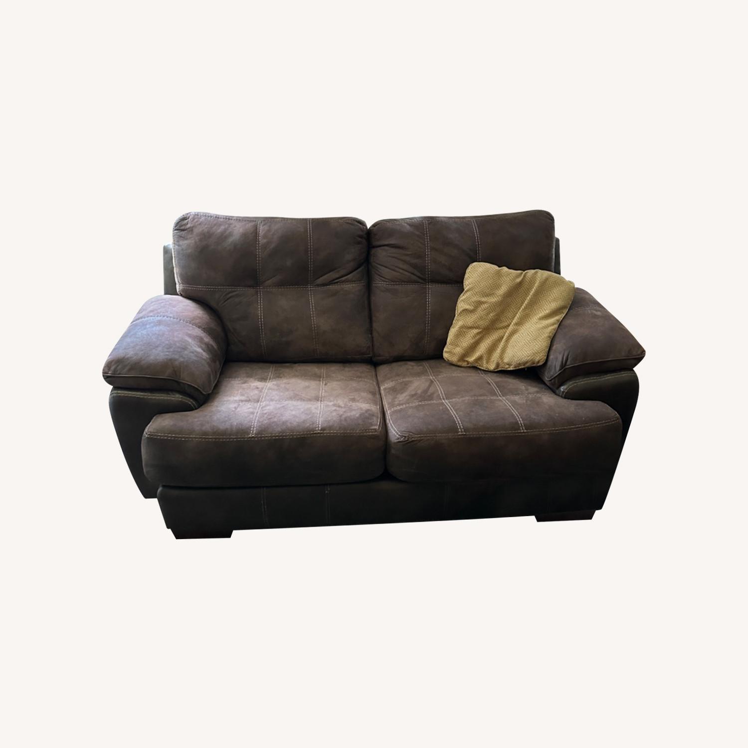 Plush Dark Brown Sofa - image-0