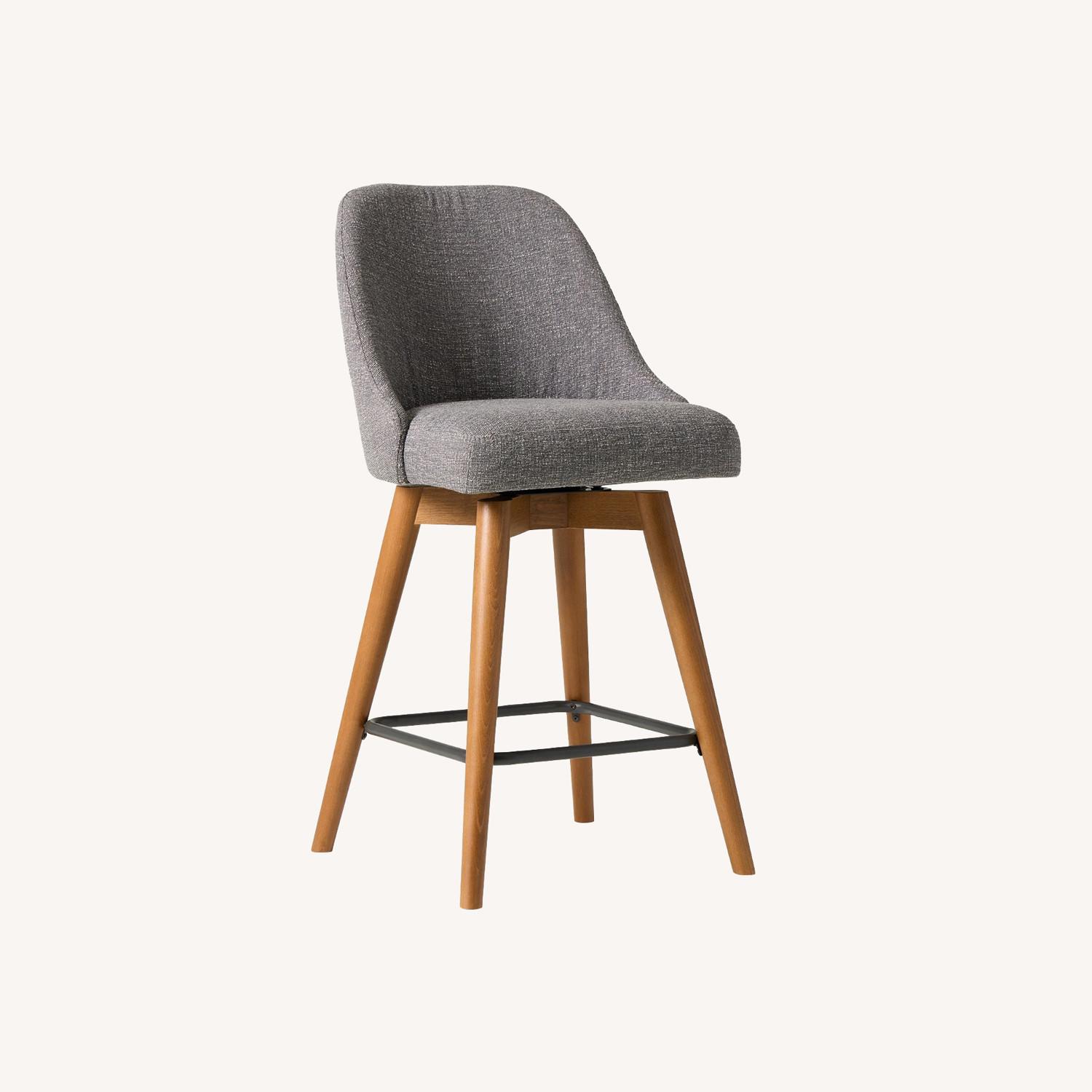 West Elm Mid-Century Swivel Counter Stool - Wood - image-0