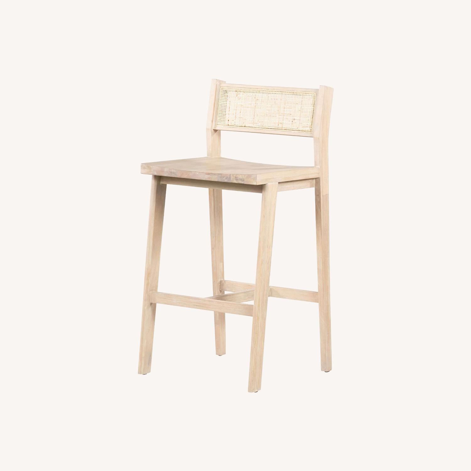 West Elm Yvette Woven Counter Stool - image-0