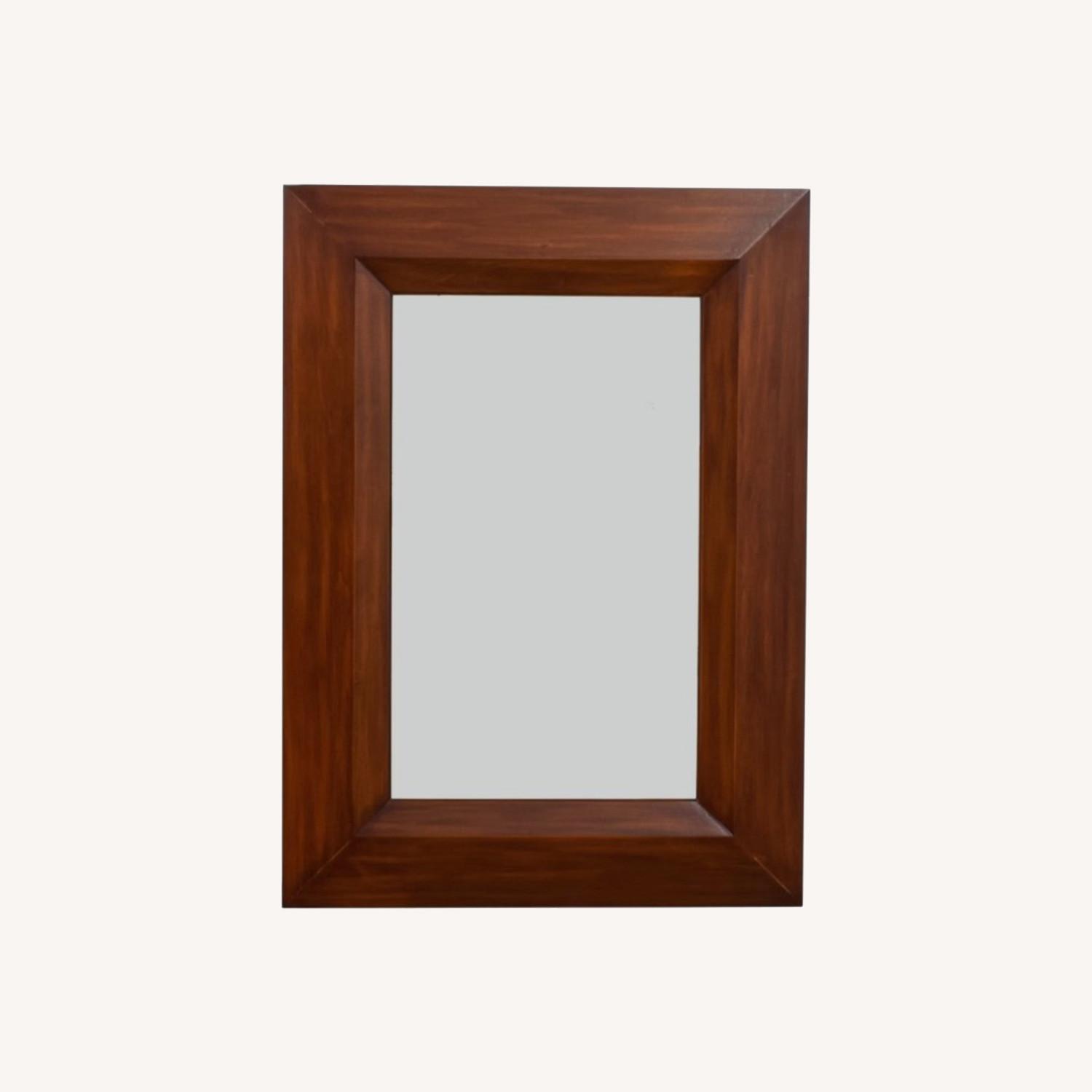 Pottery Barn Wooded Framed Large Wall Mirror - image-0