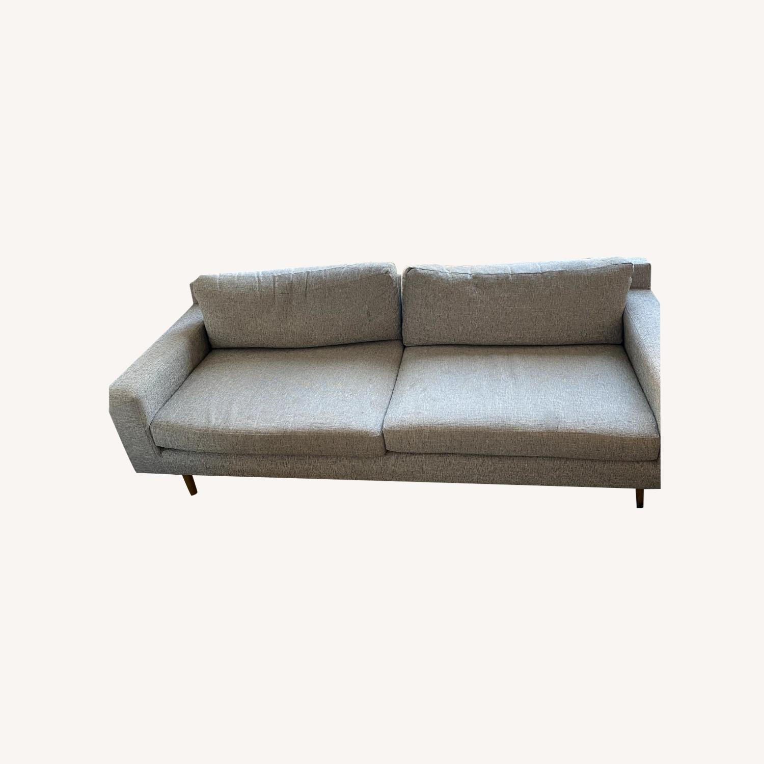West Elm Eddy 82" Sofa, Deco Weave, Feather Gray - image-0