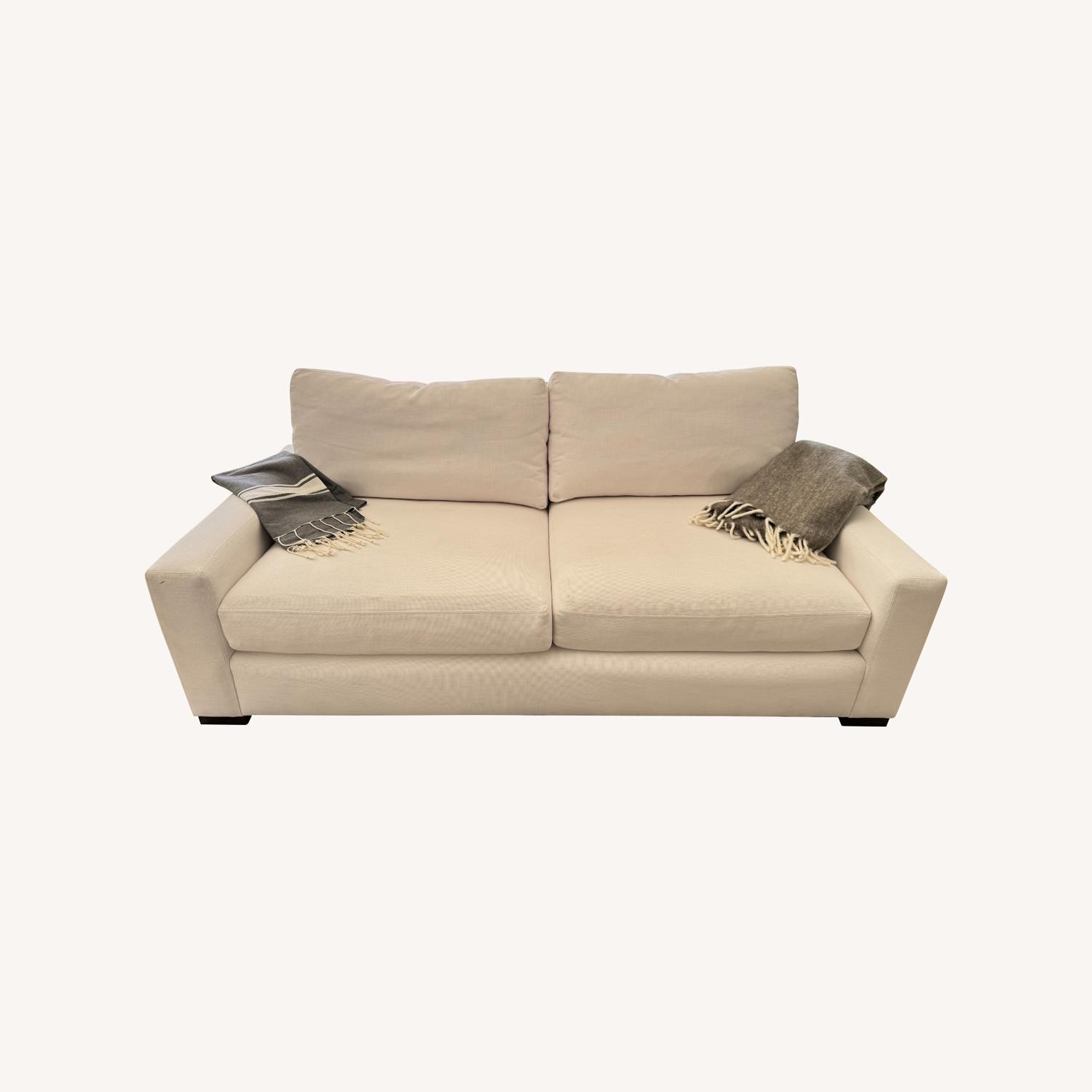 Restoration Hardware White Maxwell Sofa (7') - image-7