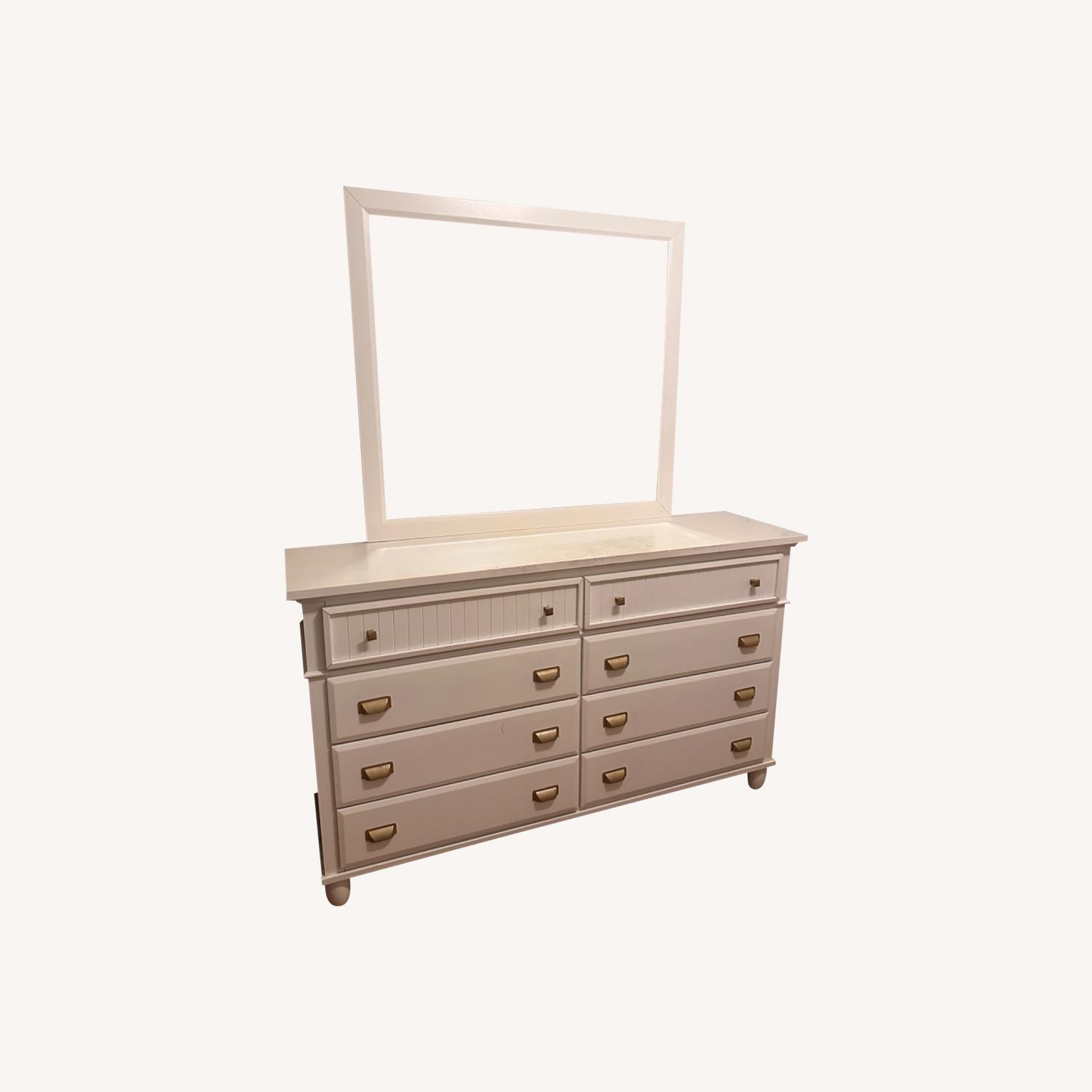 Bob's Spencer White Drawer Dresser & Mirror - image-0
