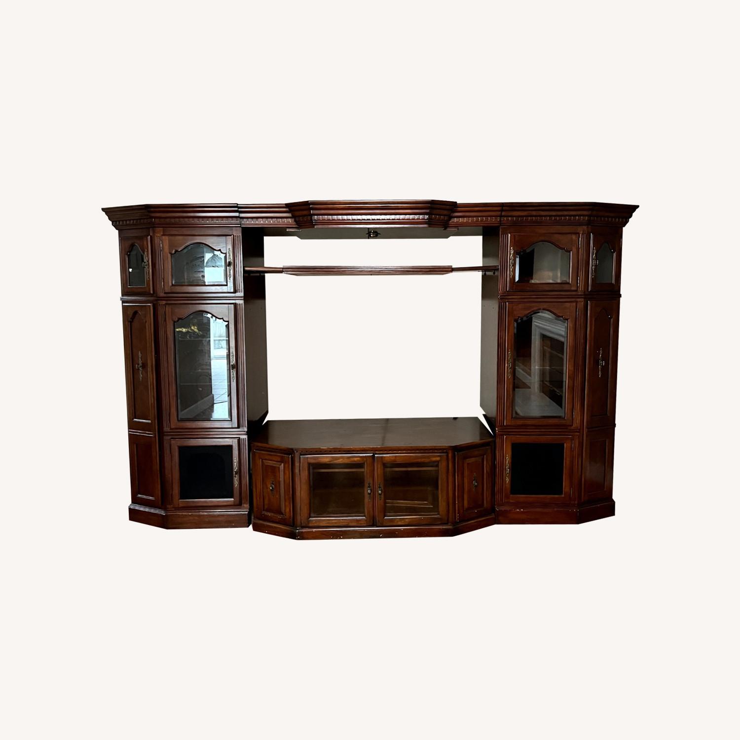 Wooden Entertainment Center - image-0
