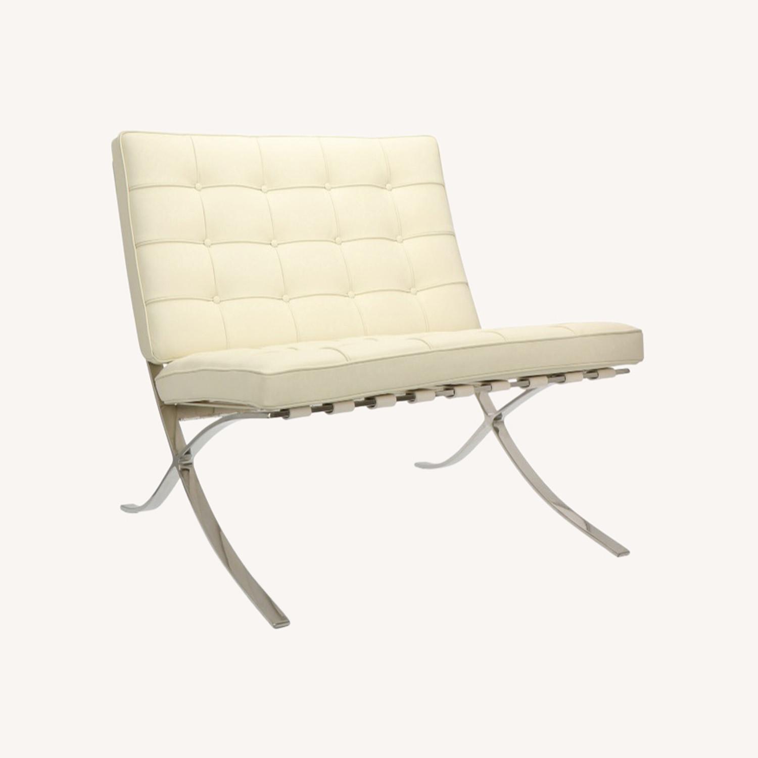 Barcelona Chair Cream Aniline Leather - image-0