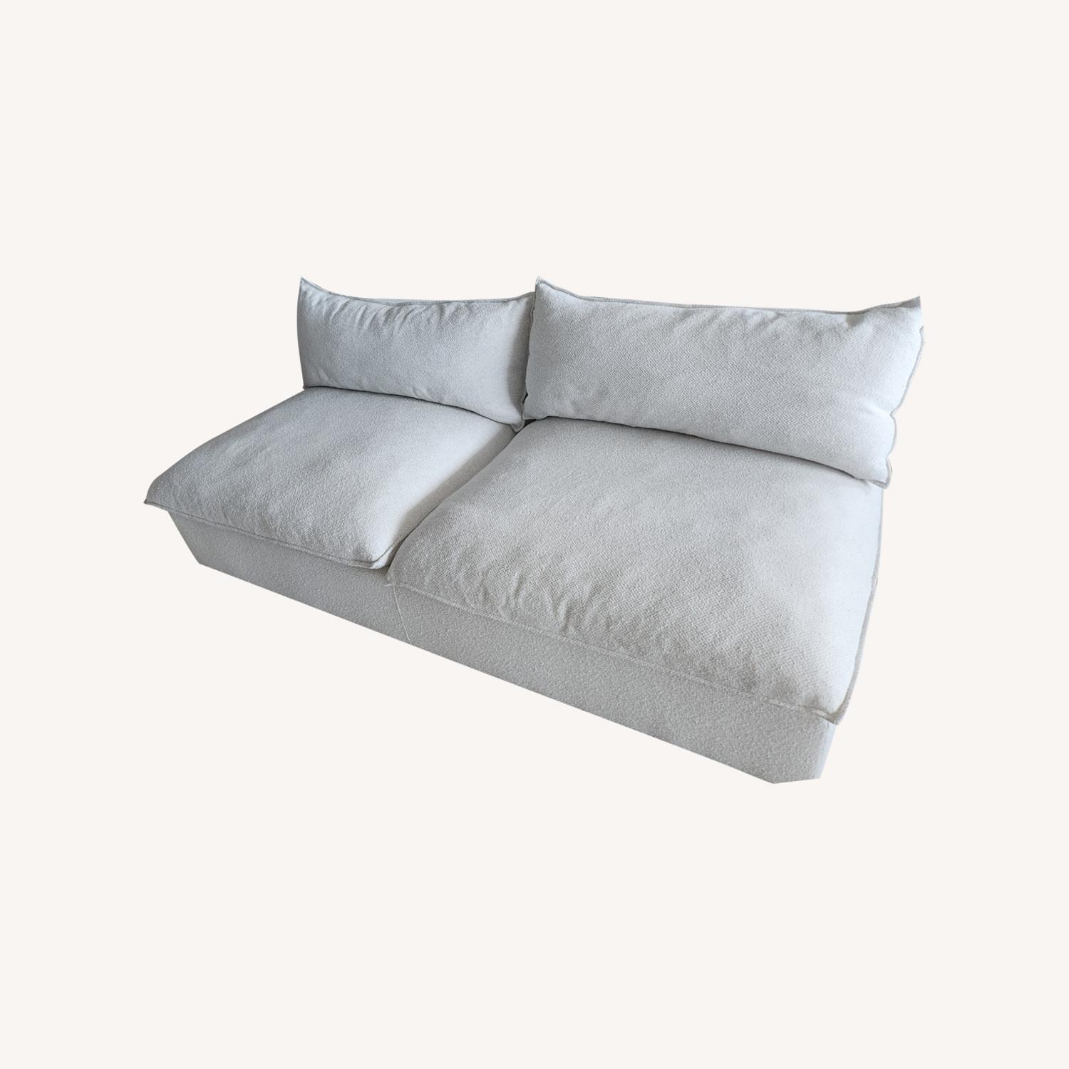 Crate & Barrel Armless Loveseat - image-0