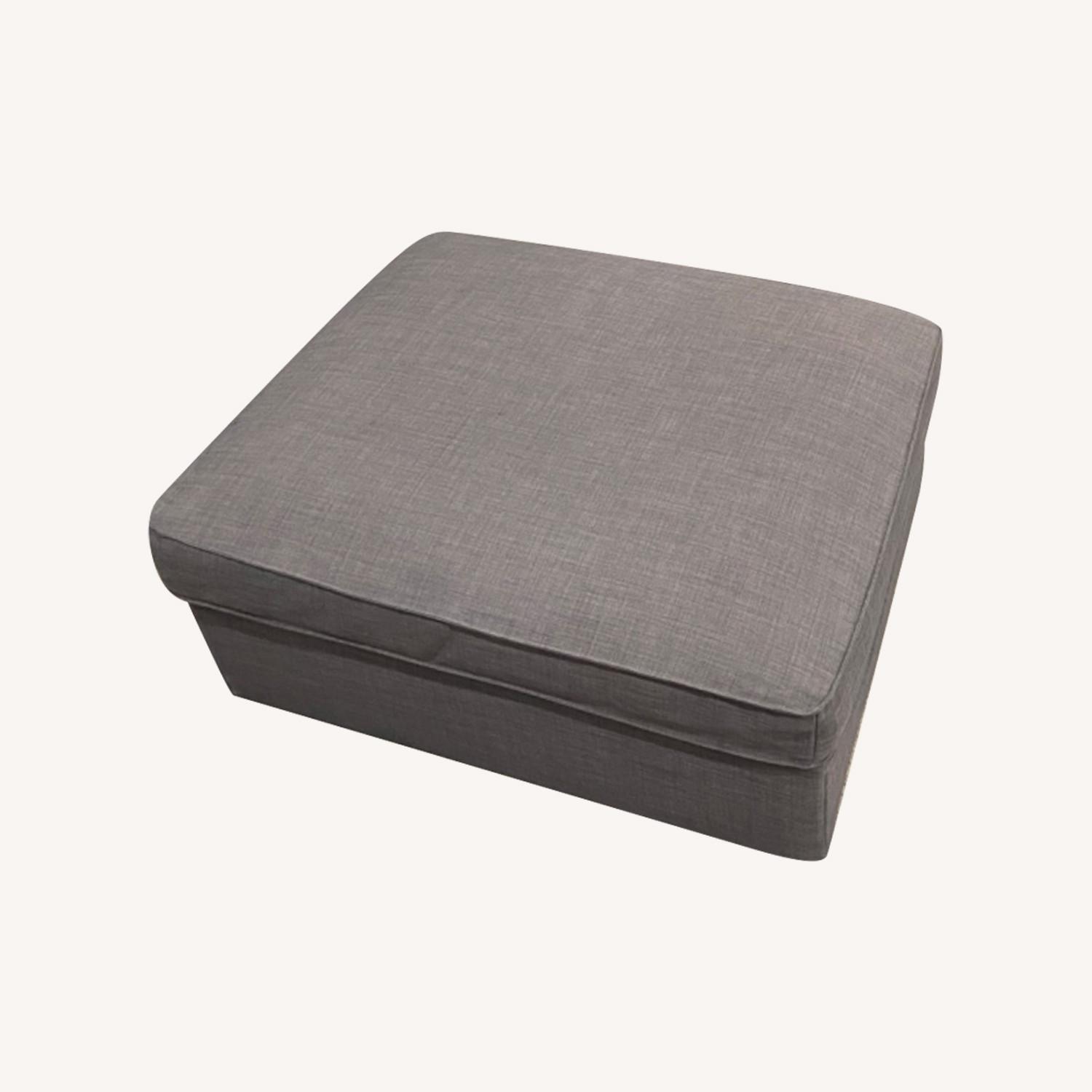 IKEA Dark Grey Kivik Ottoman - AptDeco