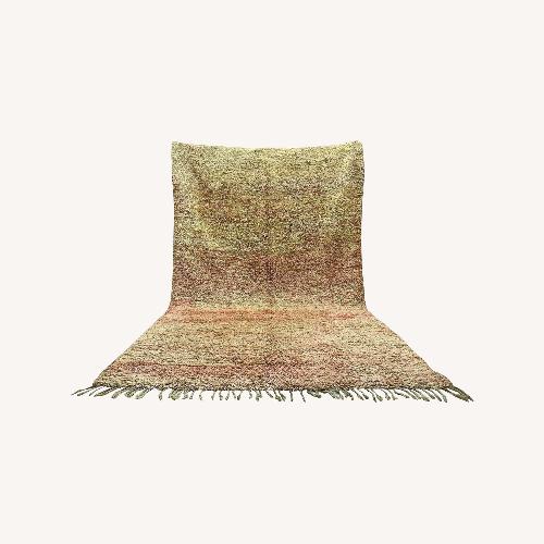 Used Moroccan Vintage Rug High Pile Pink Wool for sale on AptDeco