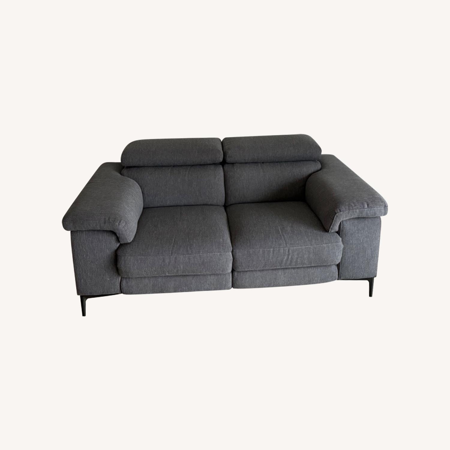 Living Spaces Power Reclining Loveseat w USB - image-0