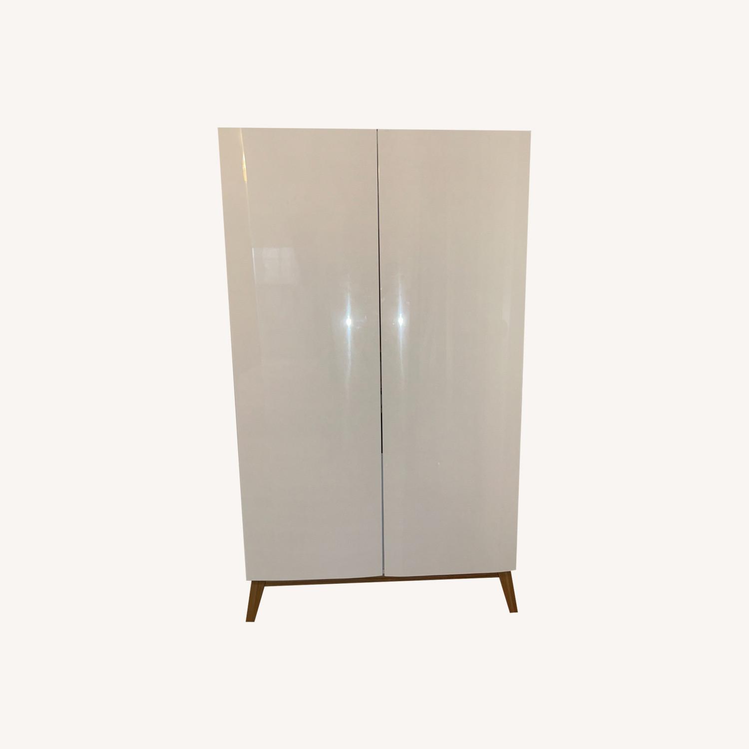 CB2 Alba White Lacquer Wardrobe - image-0