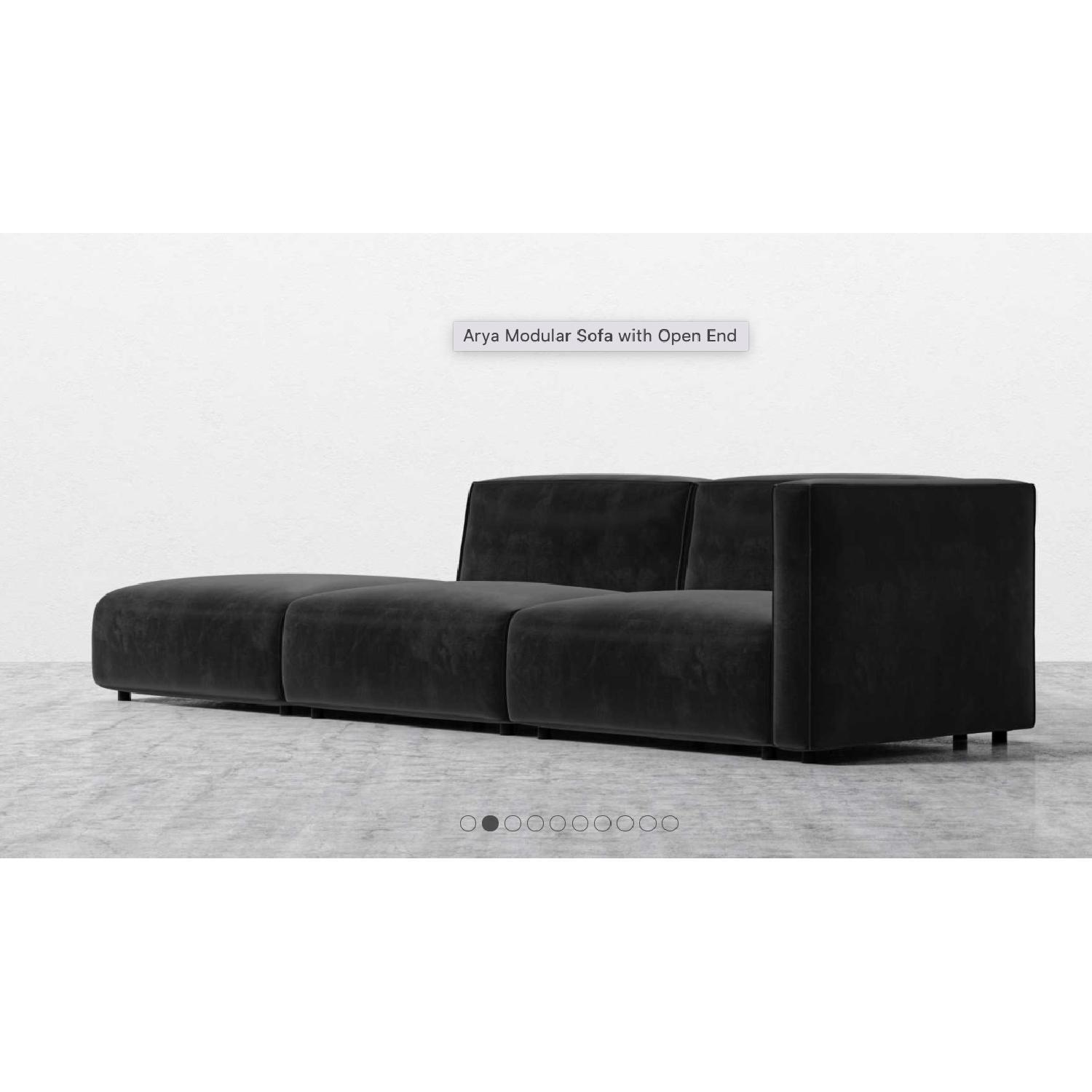 Rove Concepts Arya Deep Black Velvet 3-Piece Sofa - image-6