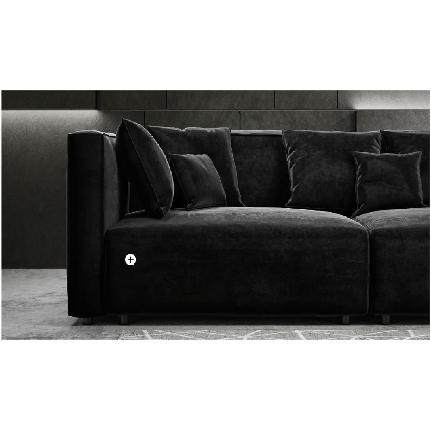 Rove Concepts Arya Deep Black Velvet 3-Piece Sofa - image-7