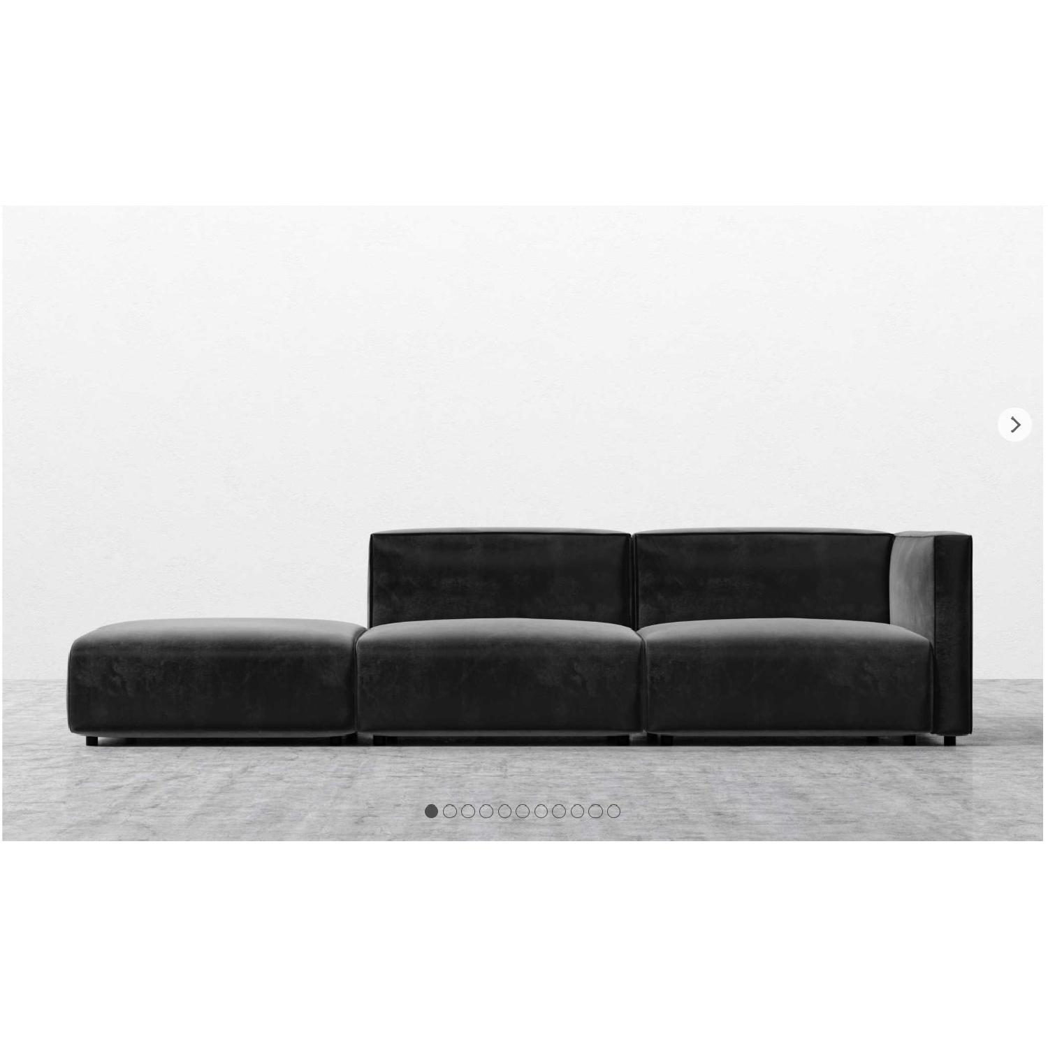 Rove Concepts Arya Deep Black Velvet 3-Piece Sofa - image-9