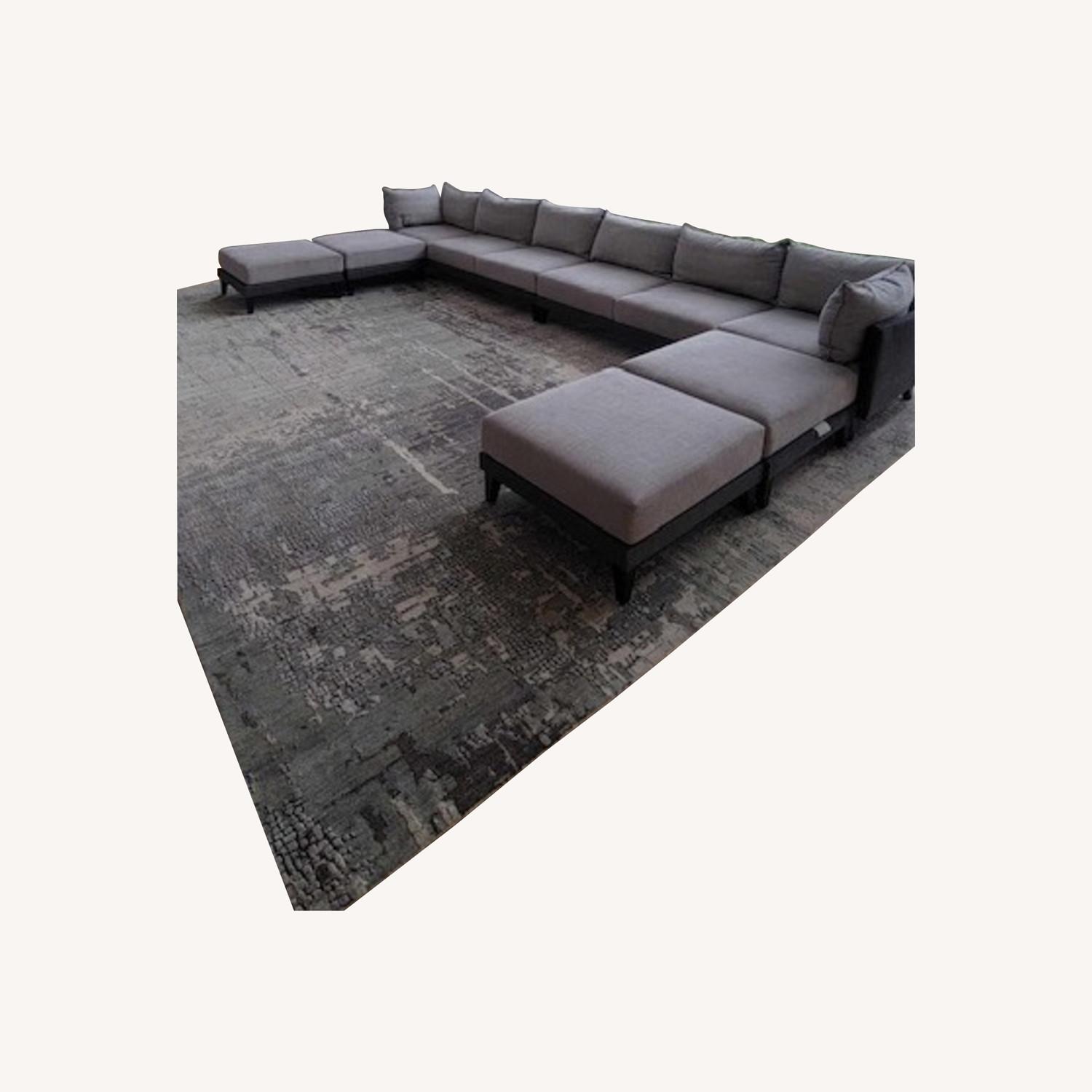 Contemporary Wool & Silk Rug - image-0