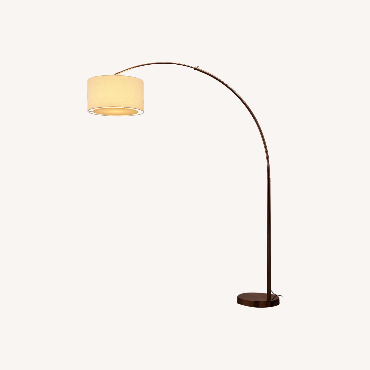 CB2 Brass Arc Floor Lamp - image-0