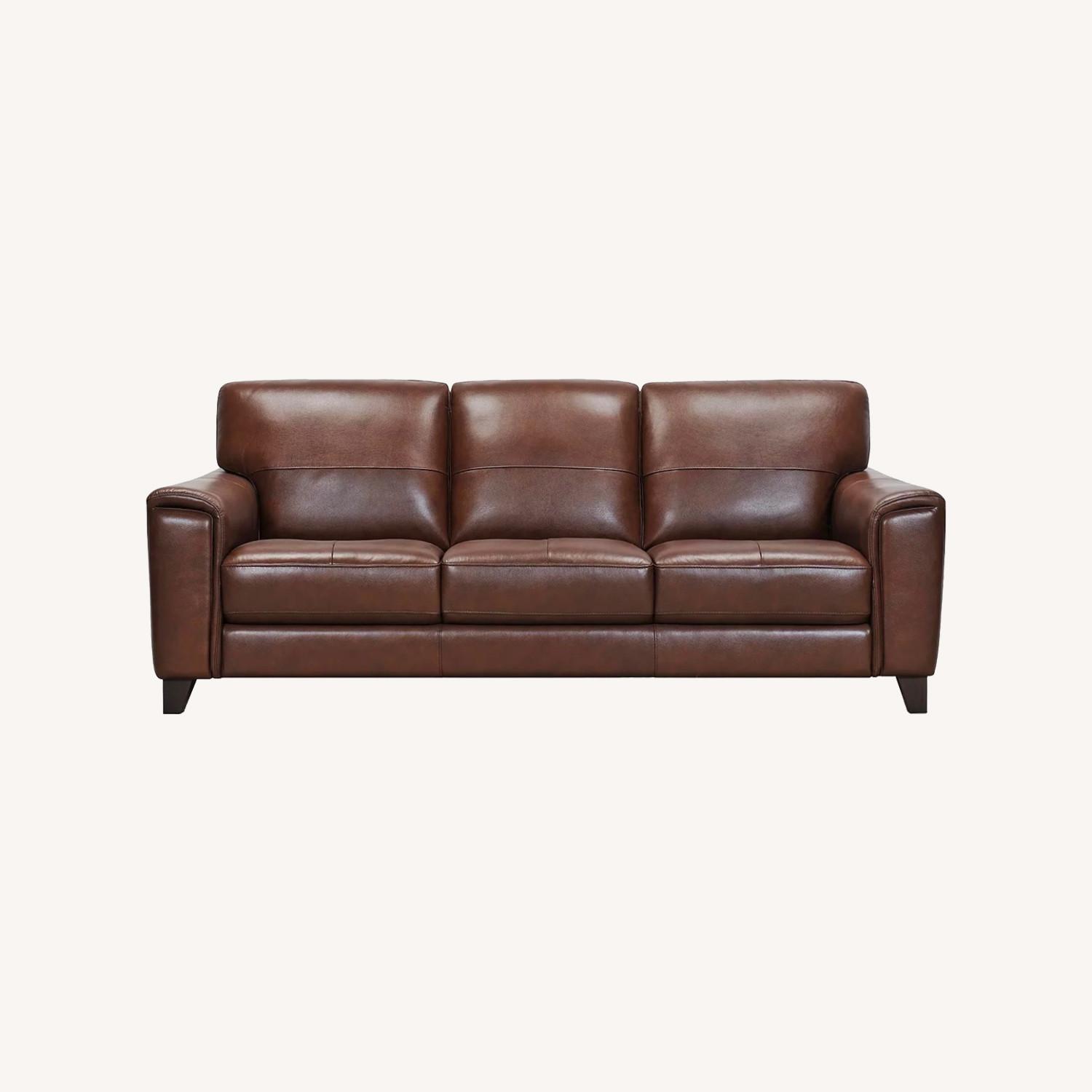 Brayna 88" Classic Leather Sofa - image-0