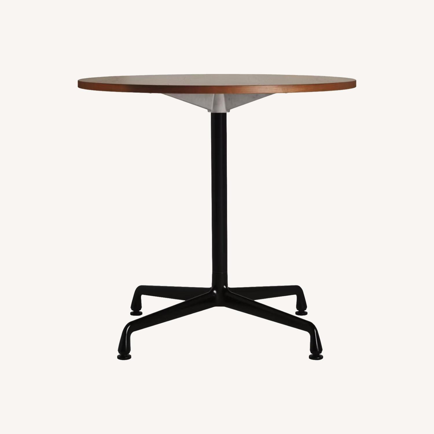 Eames Table, Round Walnut Top Black Base - image-0