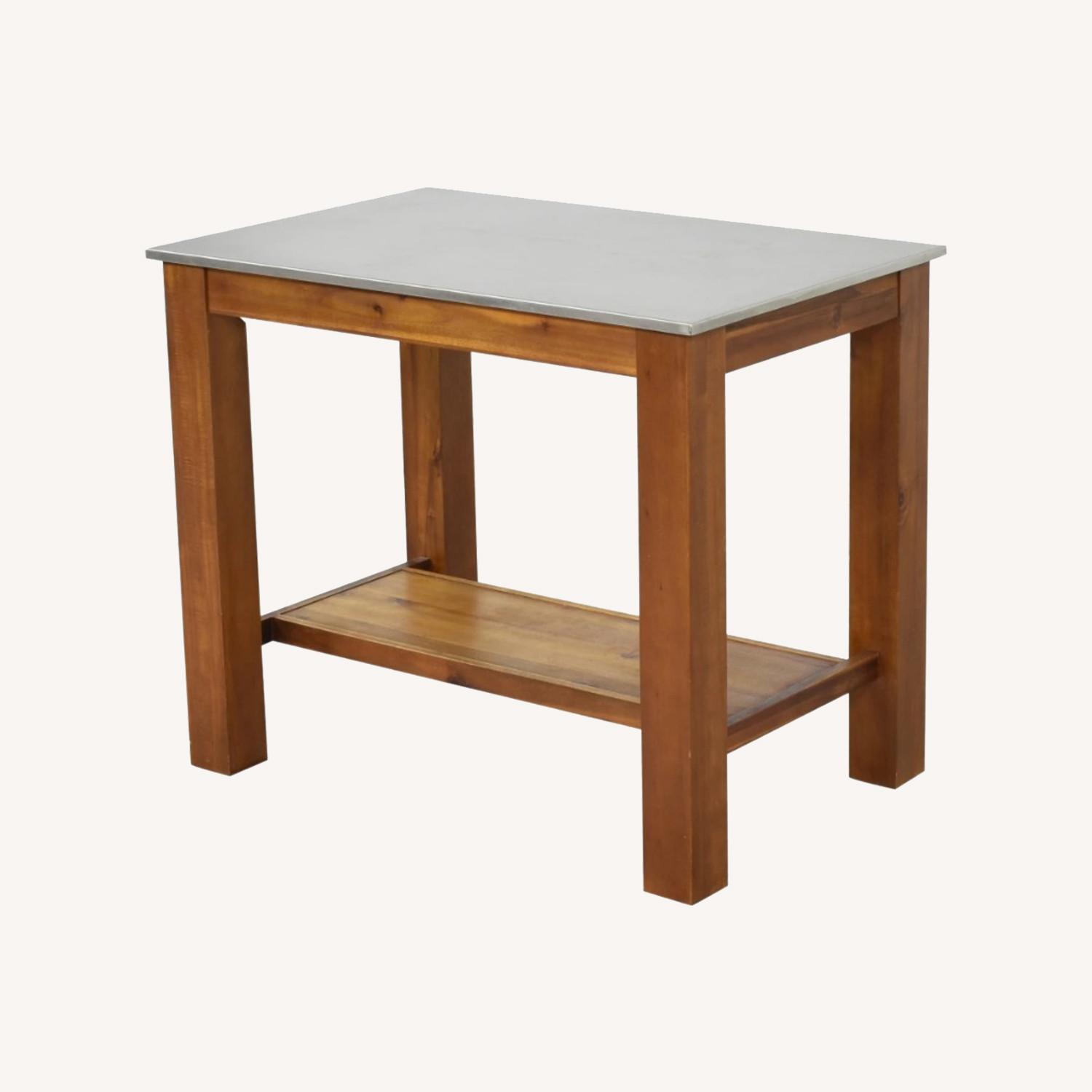 West Elm Rustic Kitchen Island Acacia - image-0