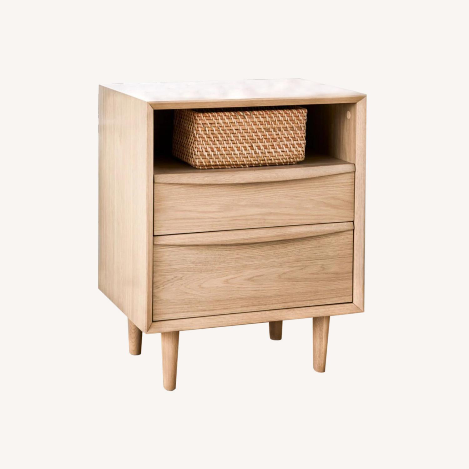 Article Lenia White Oak 2-Drawer Nightstand - image-0