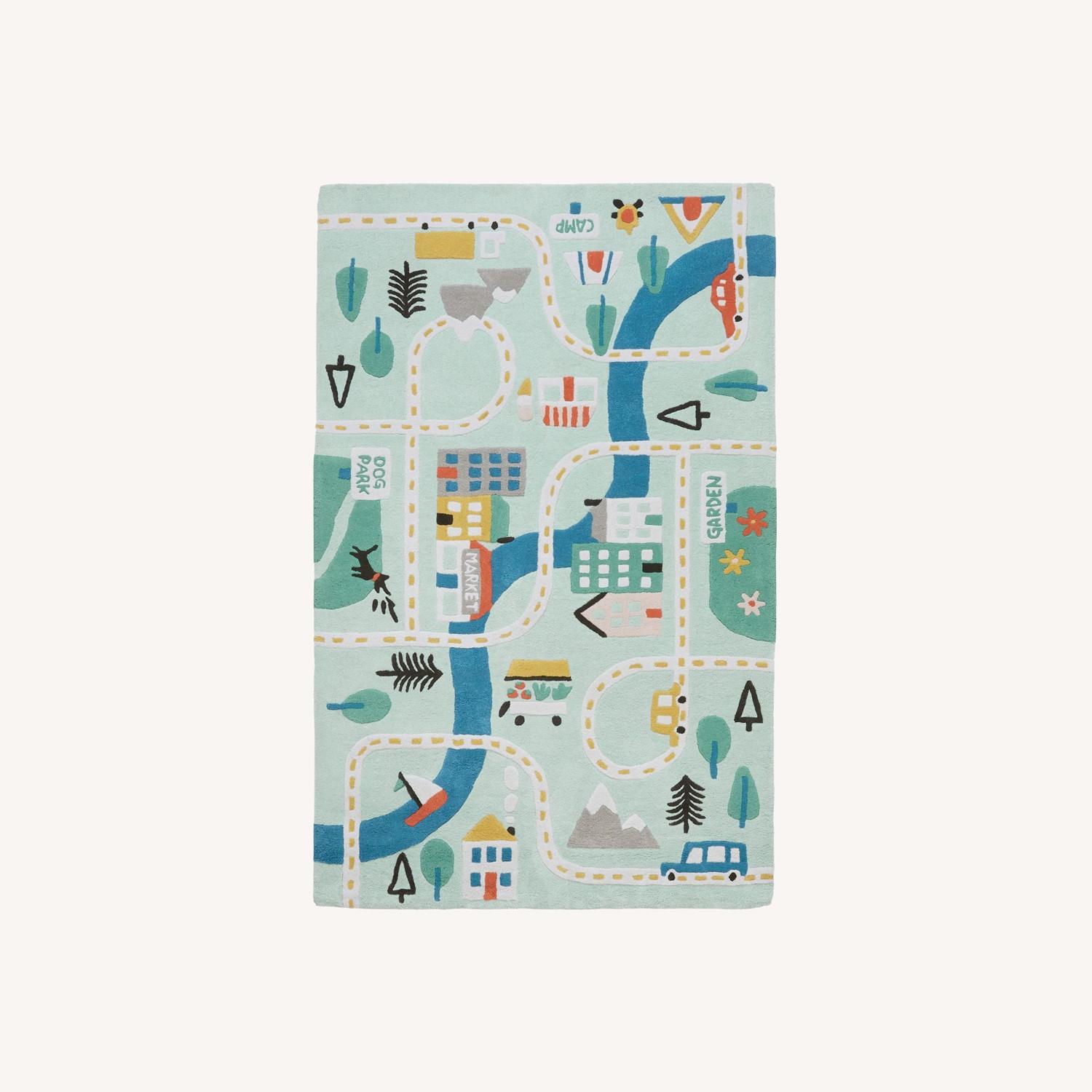 Pottery Barn 3D Activity Busy Town Play Rug - image-0