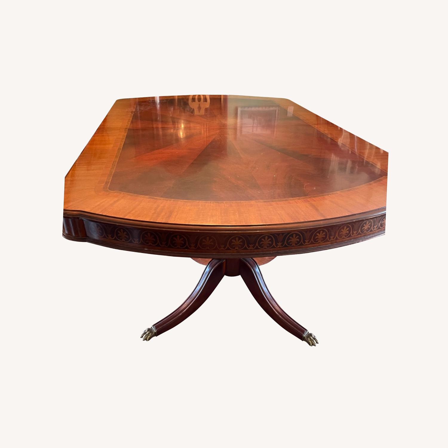 Inlaid Wood Dining Table - image-0