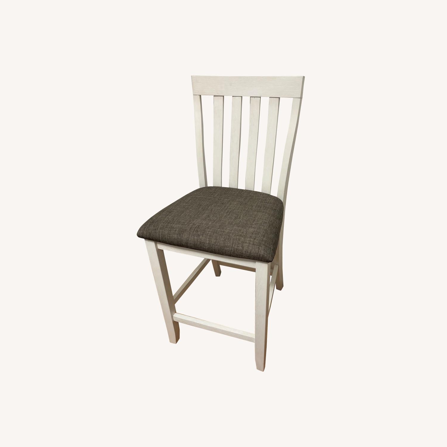 Raymour & Flanigan 2 Grey-white Counter Height Seats - image-0