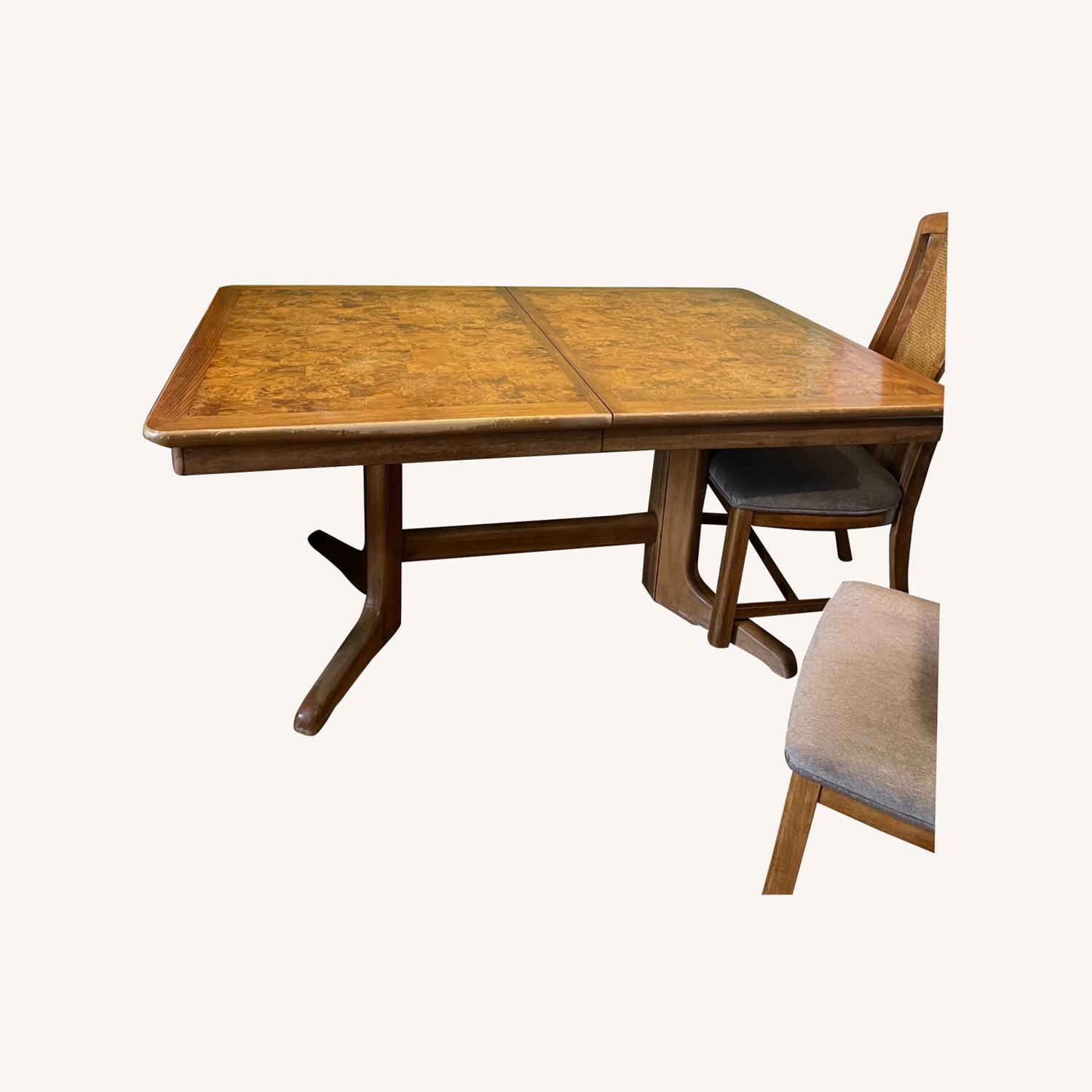 Vintage Burl Wood Dining Set