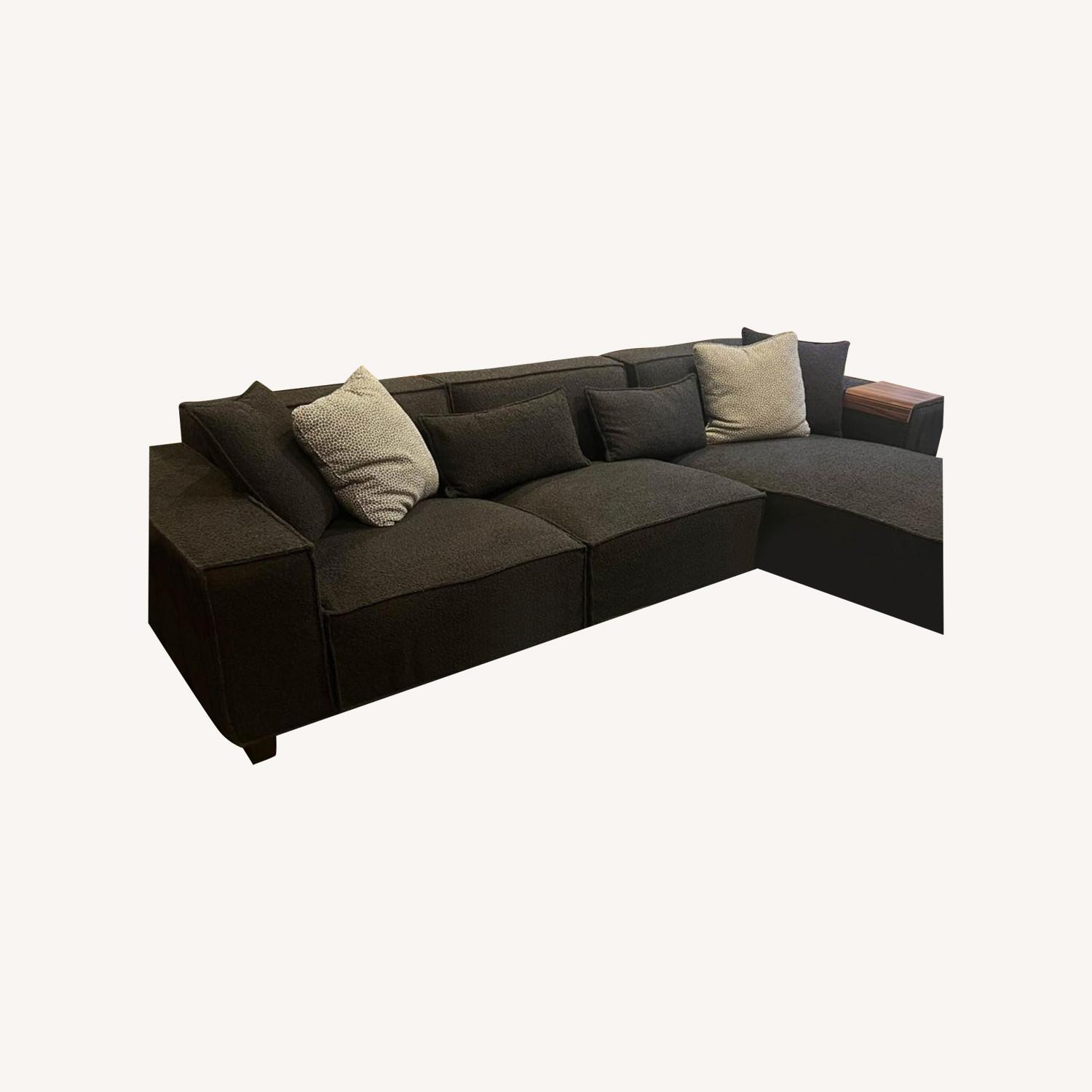 Rove Concepts Porter Sectional - Black Boucle - image-0