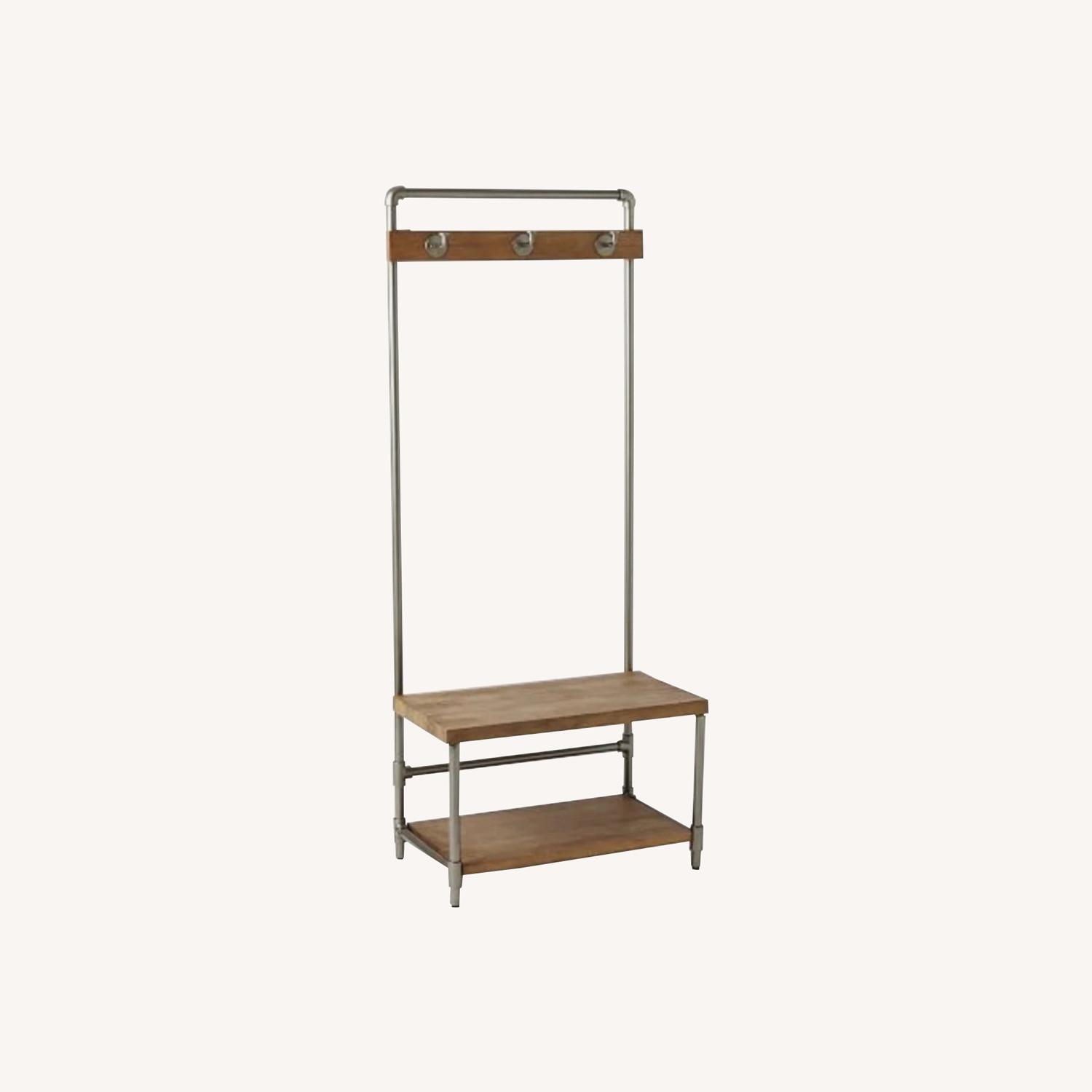 West Elm Coat Rack / Hall Tree with Bench - image-0