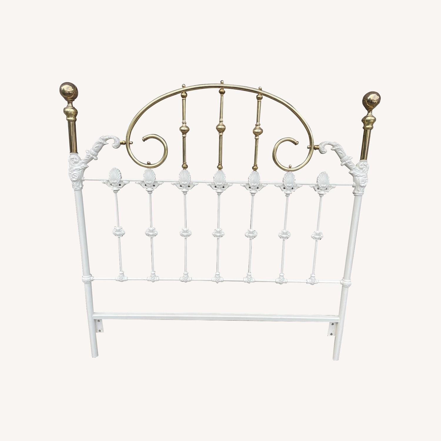 Vintage Brass Headboard, Double/Full Bed - image-0