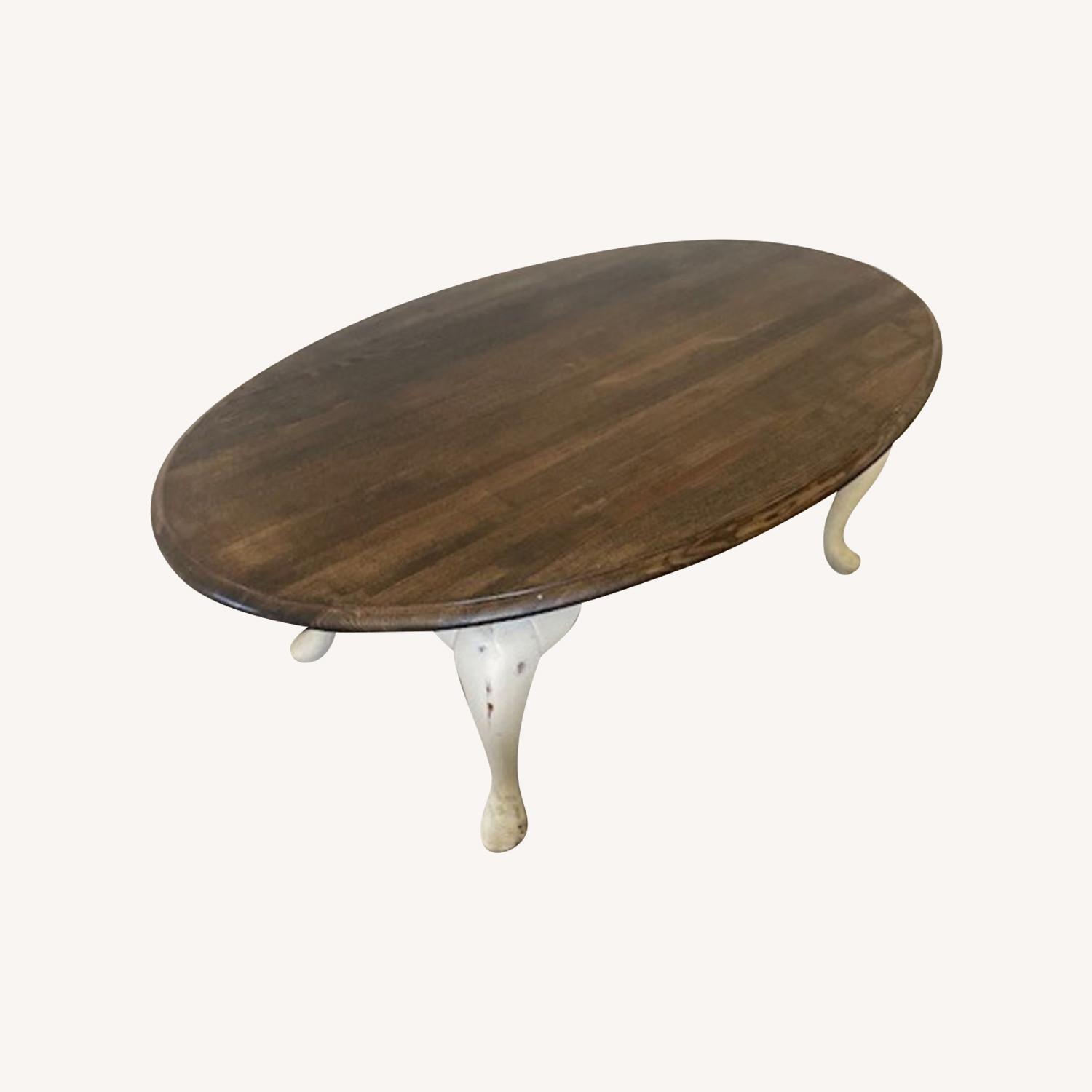 White and Brown Coffee Table - image-0
