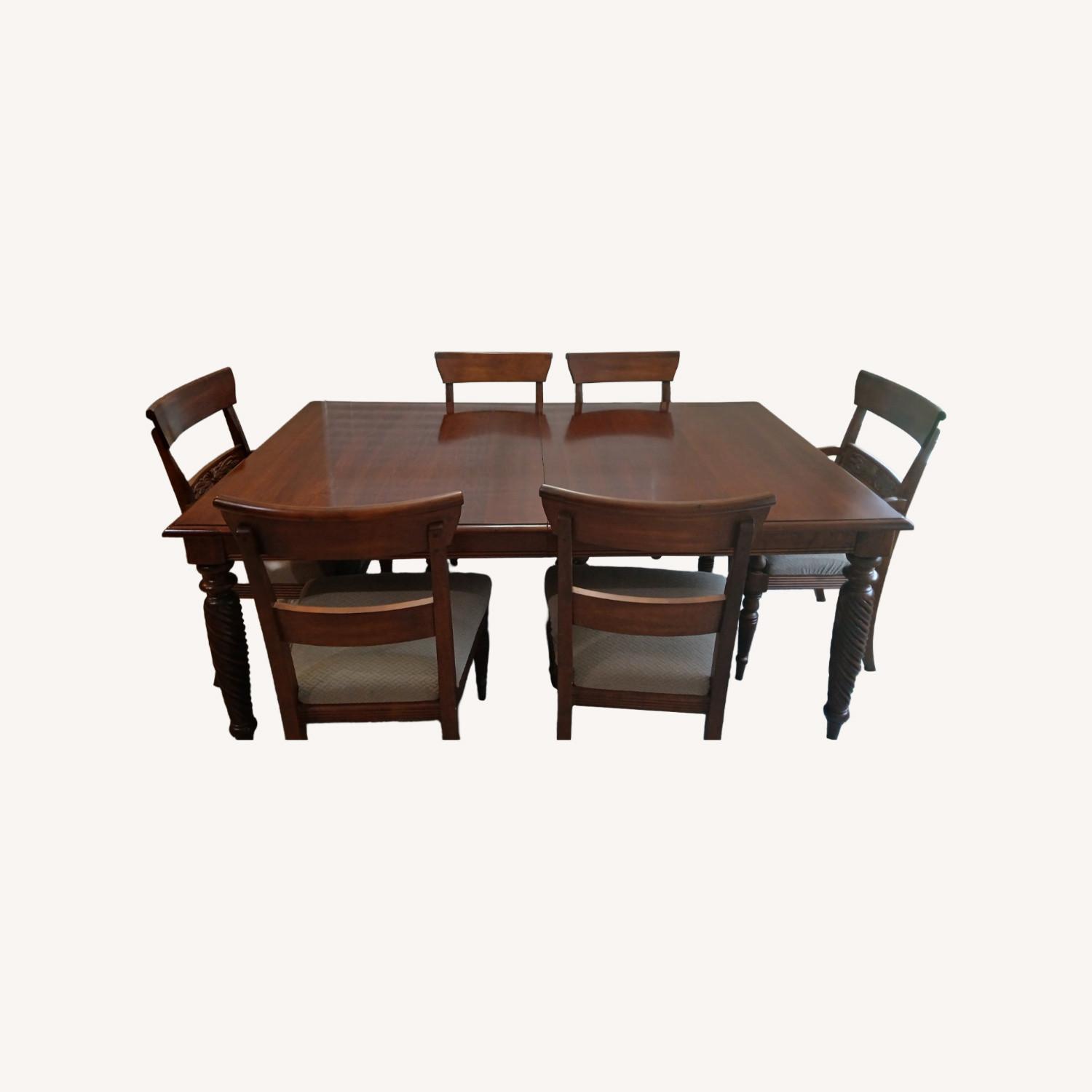 Ethan Allen Dining Table with 6 Chairs - image-0