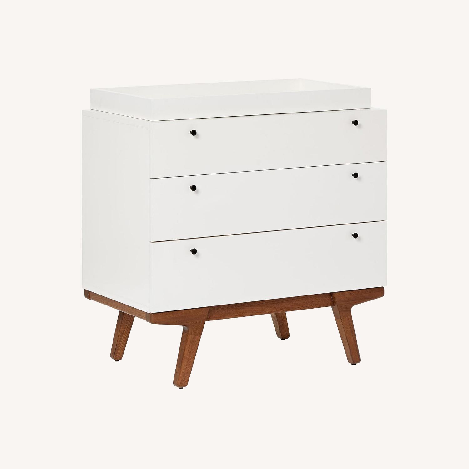 West Elm Modern Dresser W Removable Changing Table - image-0