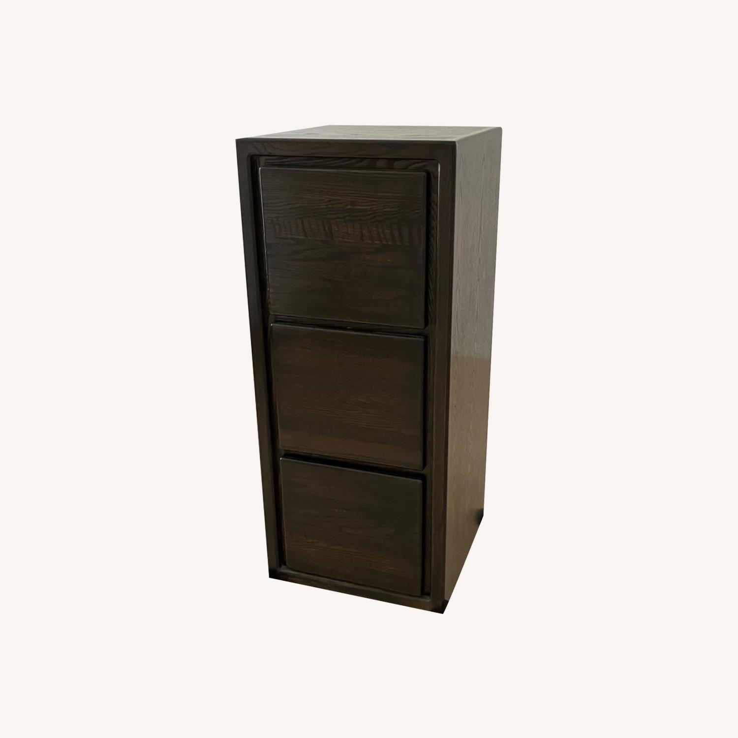 Solid Oak 3-Drawer Filing Cabinet - image-0
