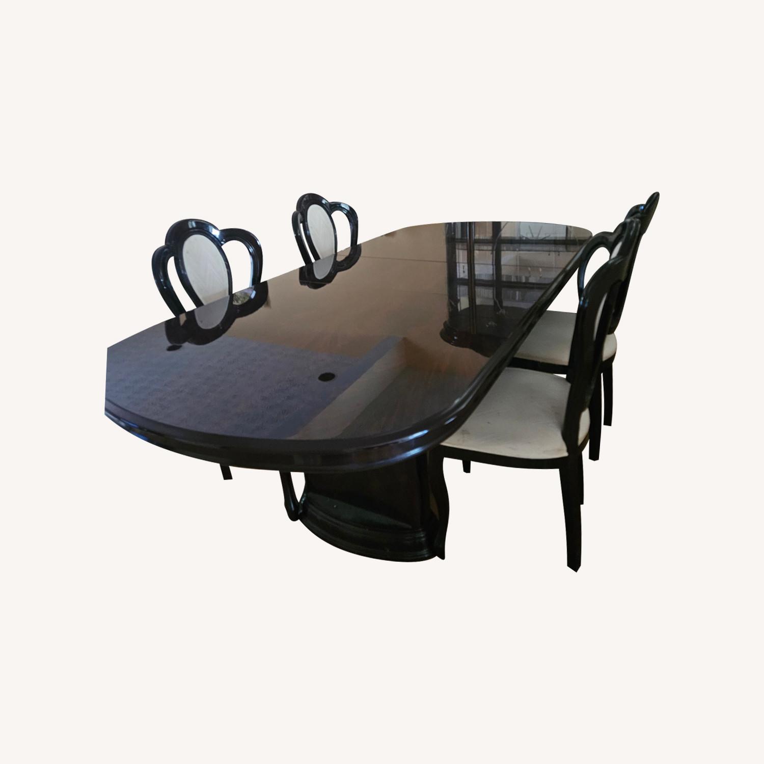 Expandable Dining Room Table with 4 Chairs - AptDeco
