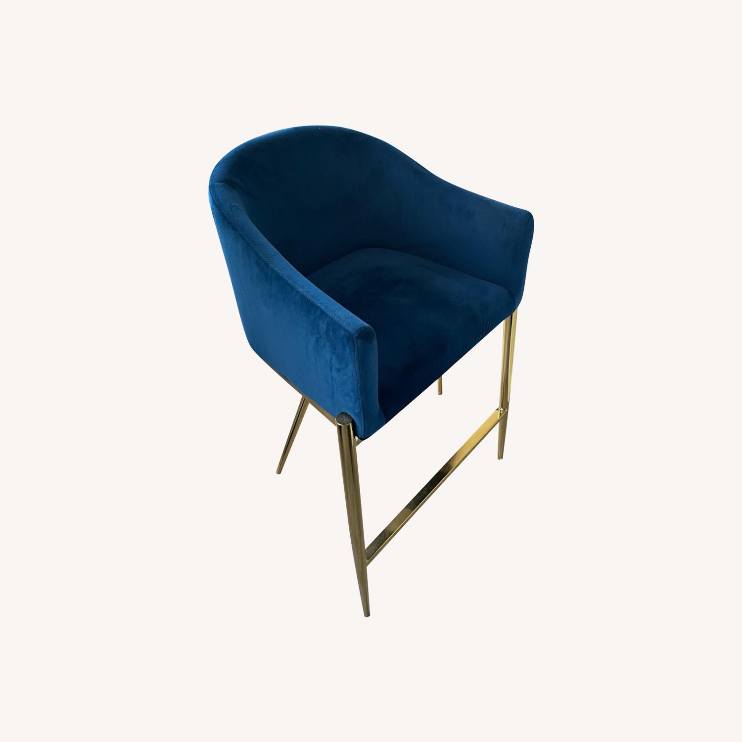 Wayfair Blue Velvet Counter Height Chairs - image-0