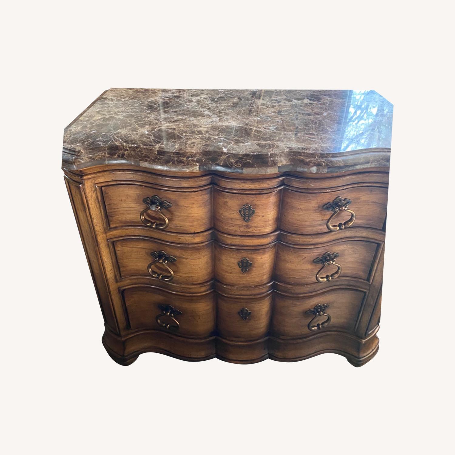Thomasville Hills of Tuscany Marble Top Nightstand - image-0