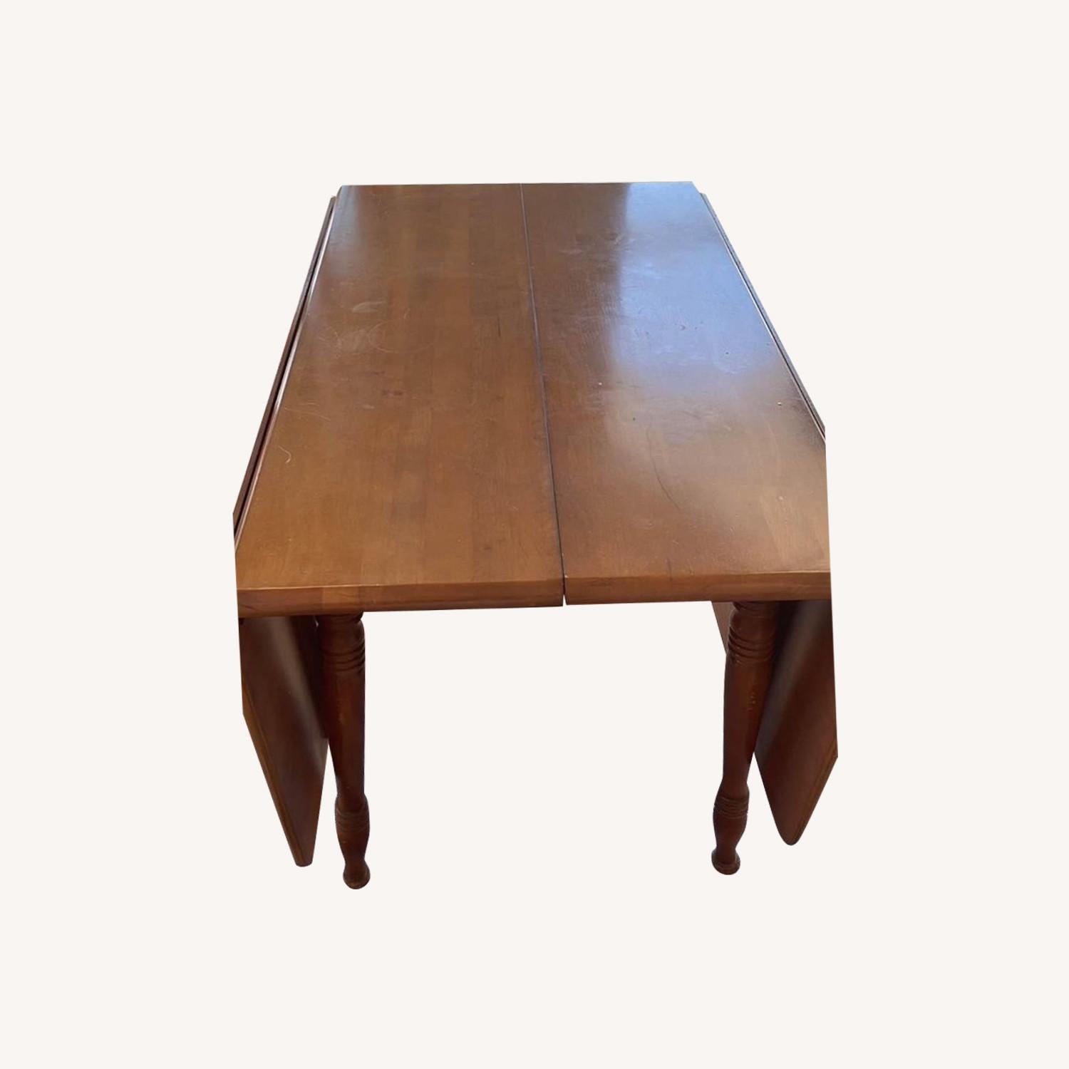 Folding Dining Table Solid Wood Folds - image-0