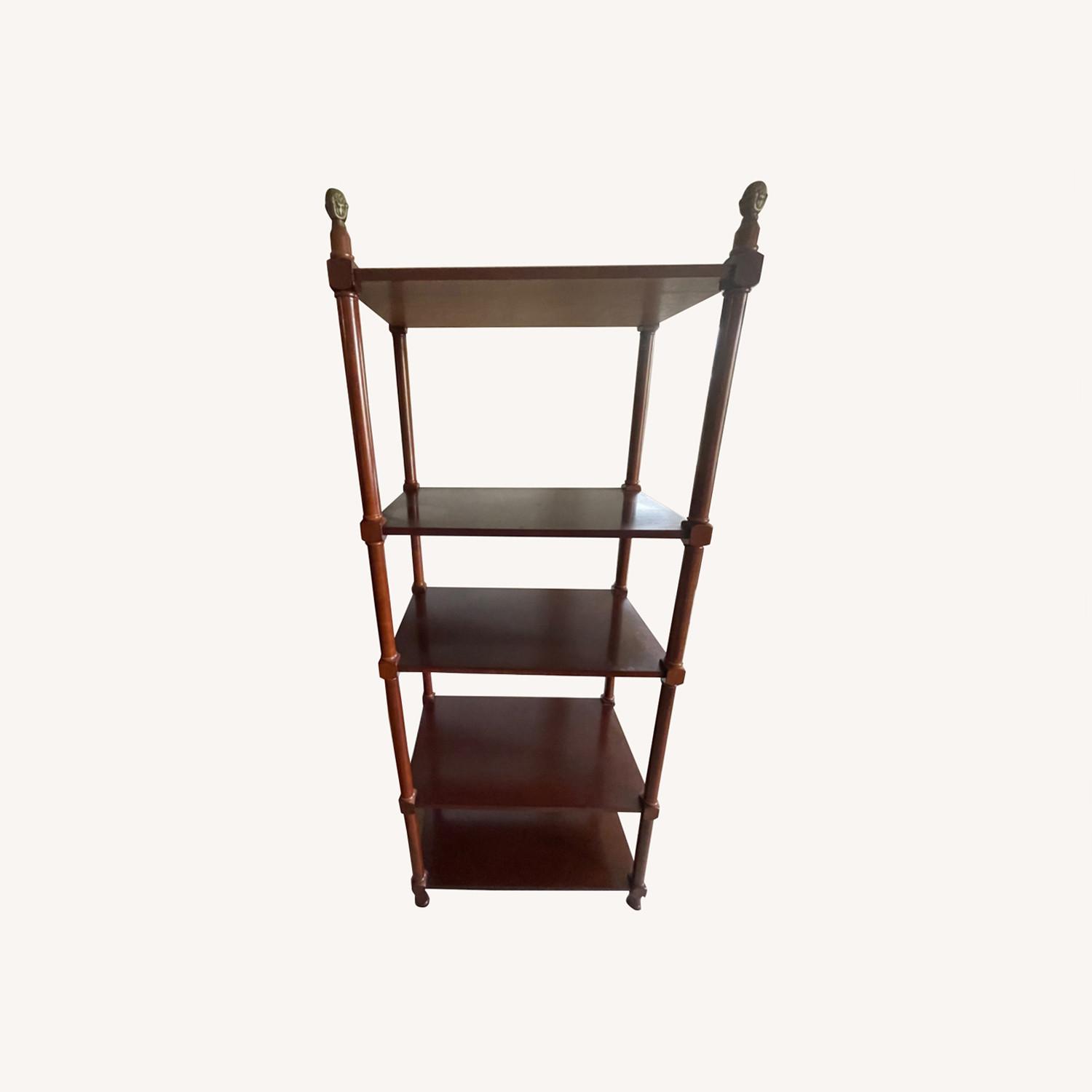Cherry Wood Bombay Company Etagere. (Pair) - AptDeco
