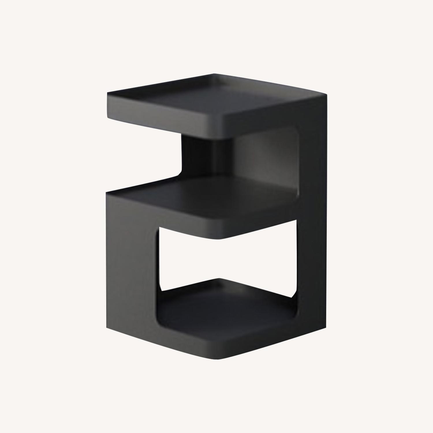 Geometric Side Table With Storage - image-0