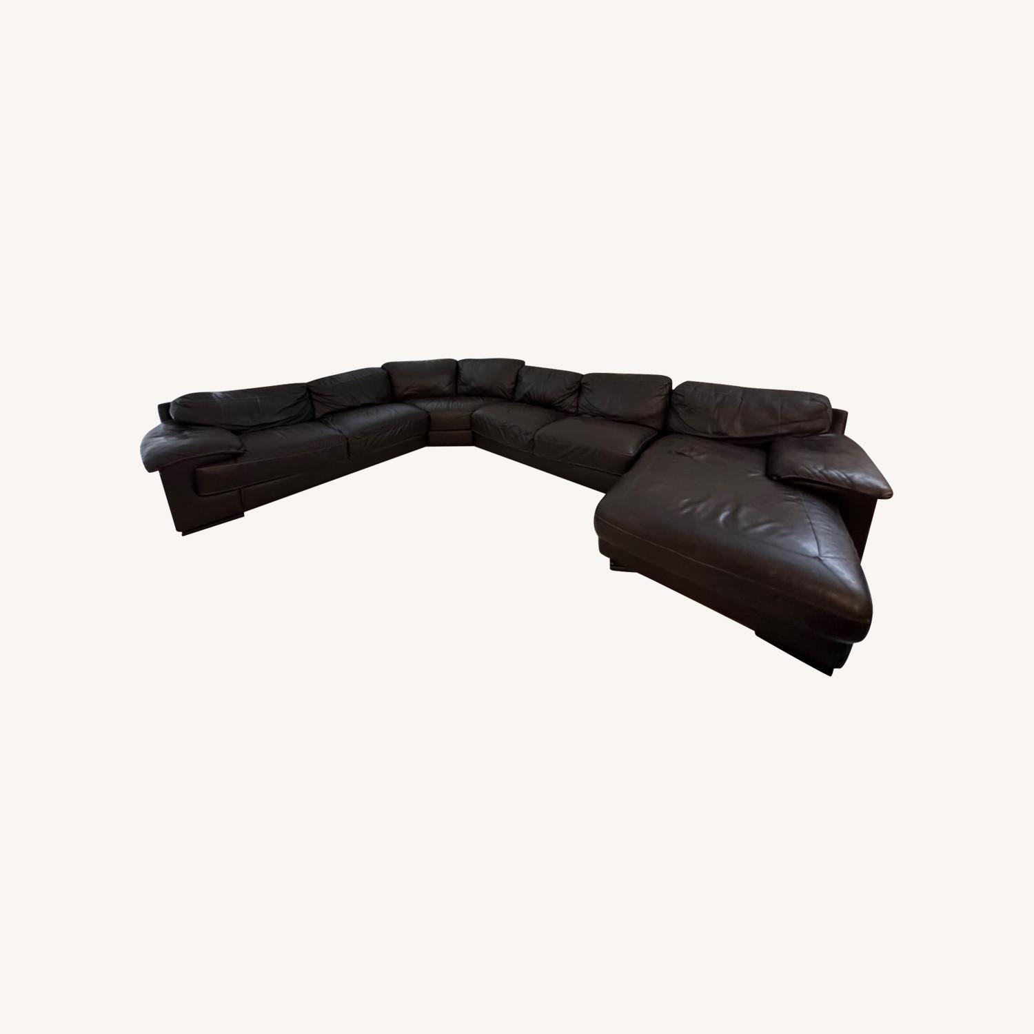 Cindy Crawford Sectional Real Leather - image-0
