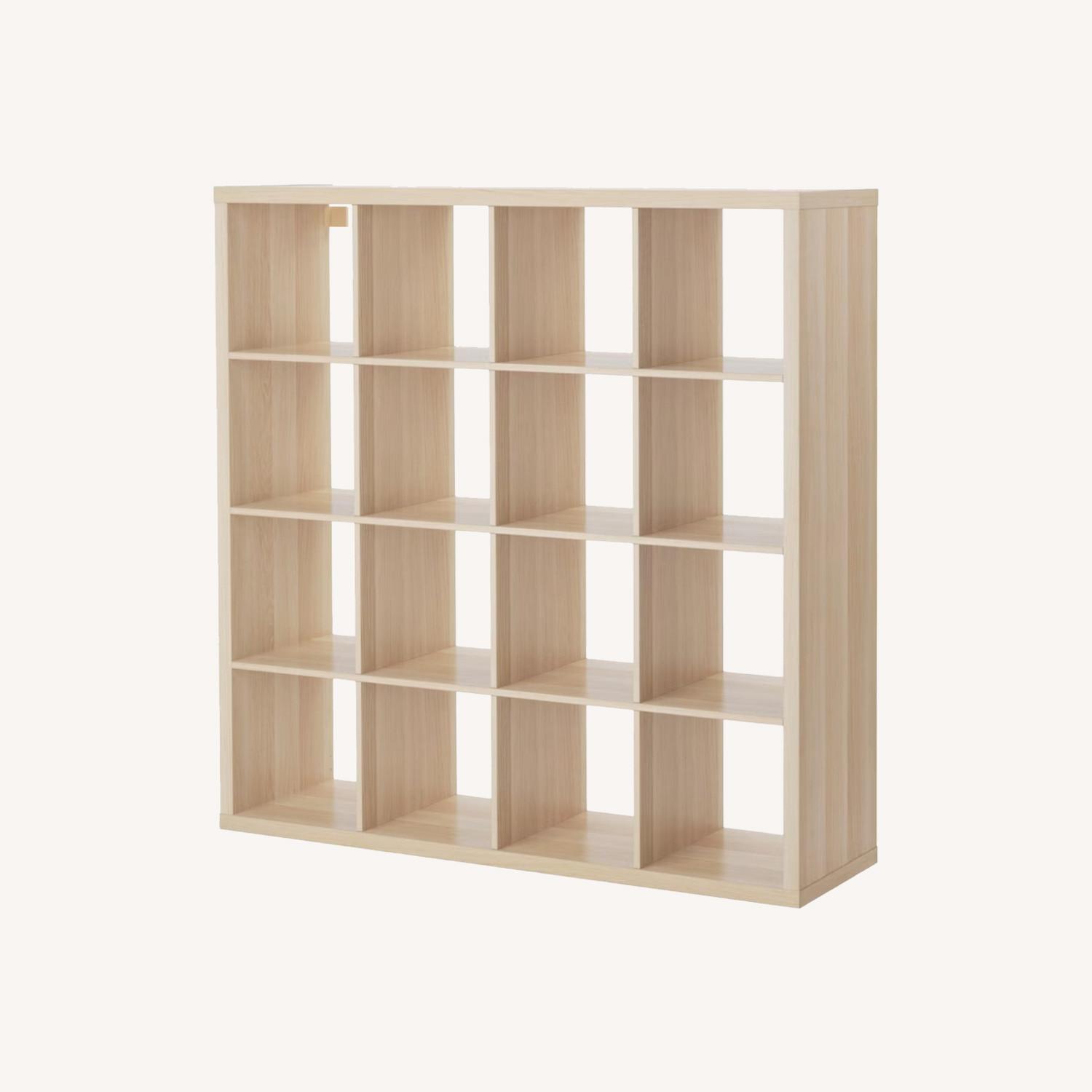 IKEA Kallax Bookshelf- White Stained Oak - image-0