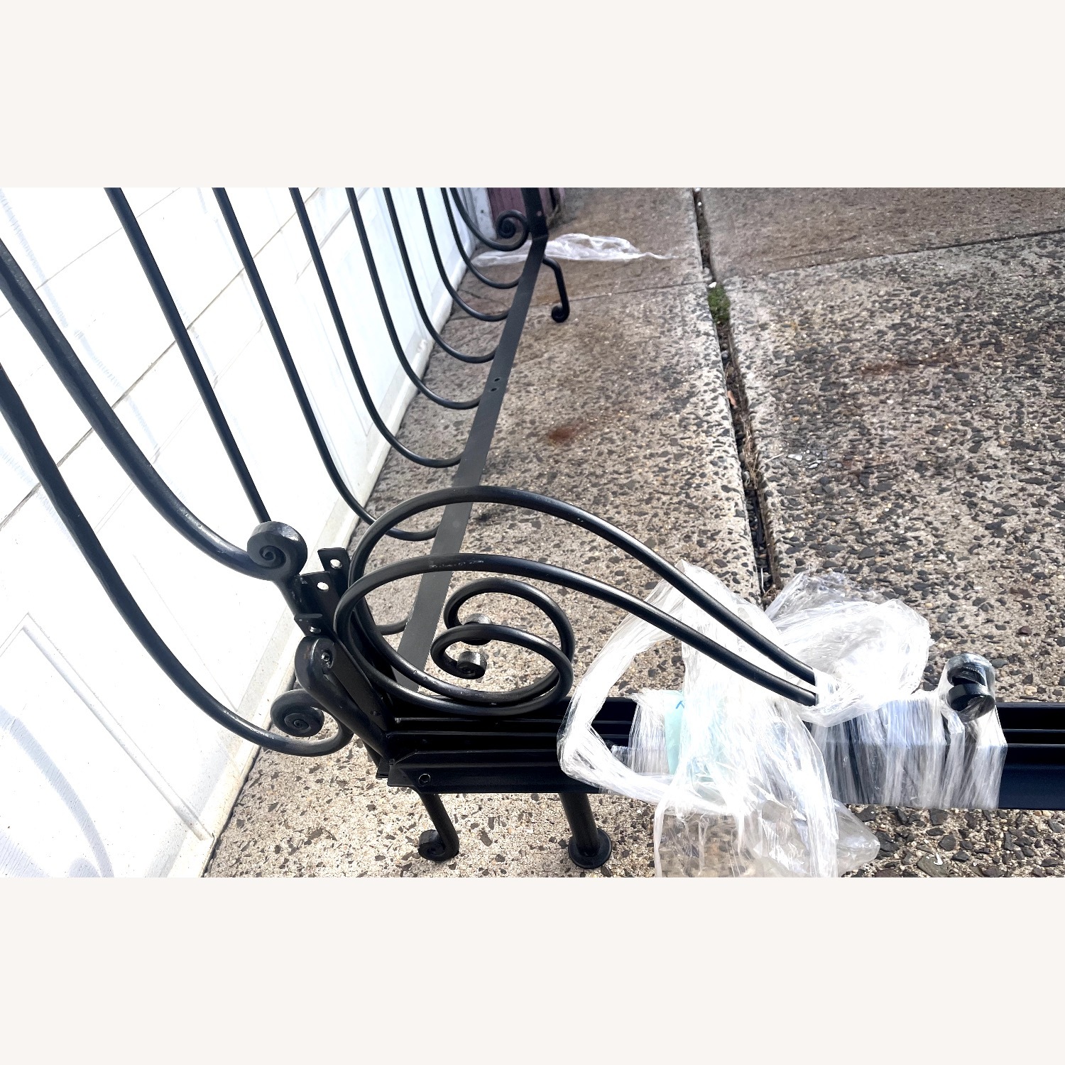 Forged Steel Queen Headboard Cast Wrought Iron 62" - image-1