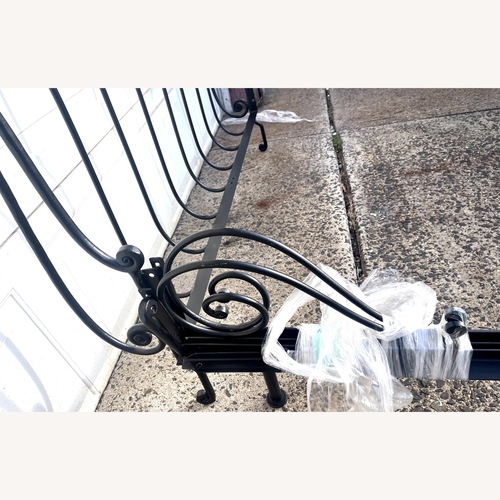 Used Forged Steel Queen Headboard Cast Wrought Iron 62" for sale on AptDeco