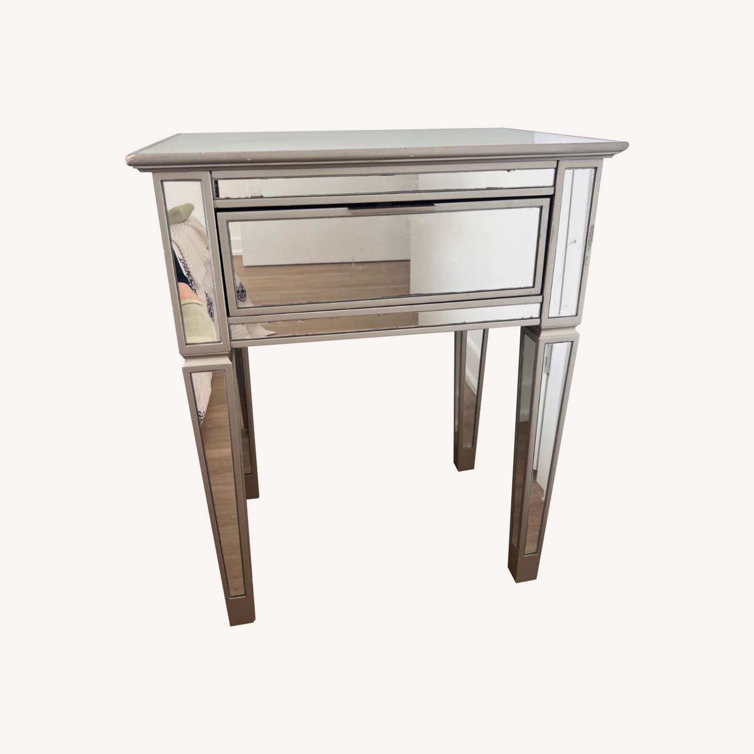 Unique Anthropologie Mirrored Side Table - image-0