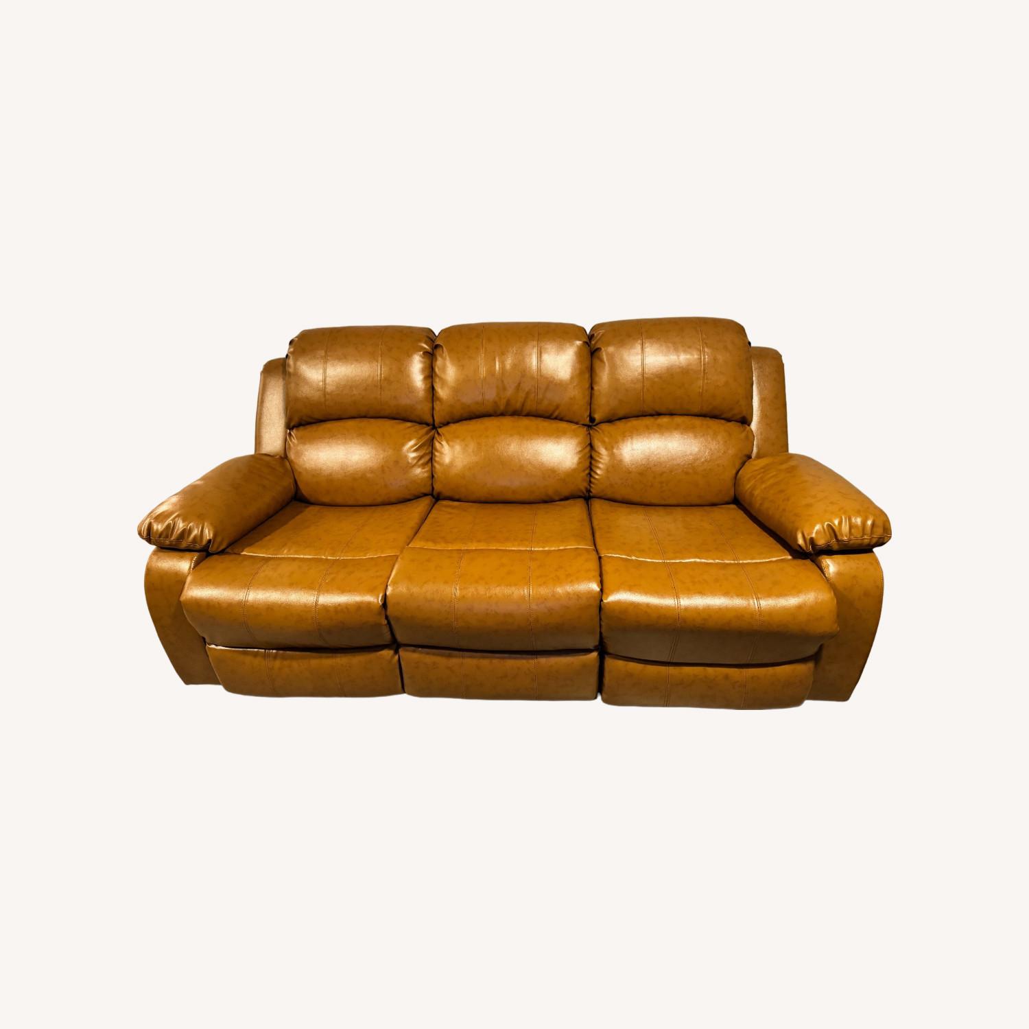 Wayfair 3 Seater Faux Leather Sofa - AptDeco