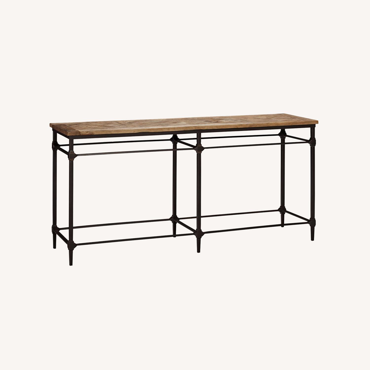 Pottery Barn Parquet Reclaimed Wood Console Table - image-0