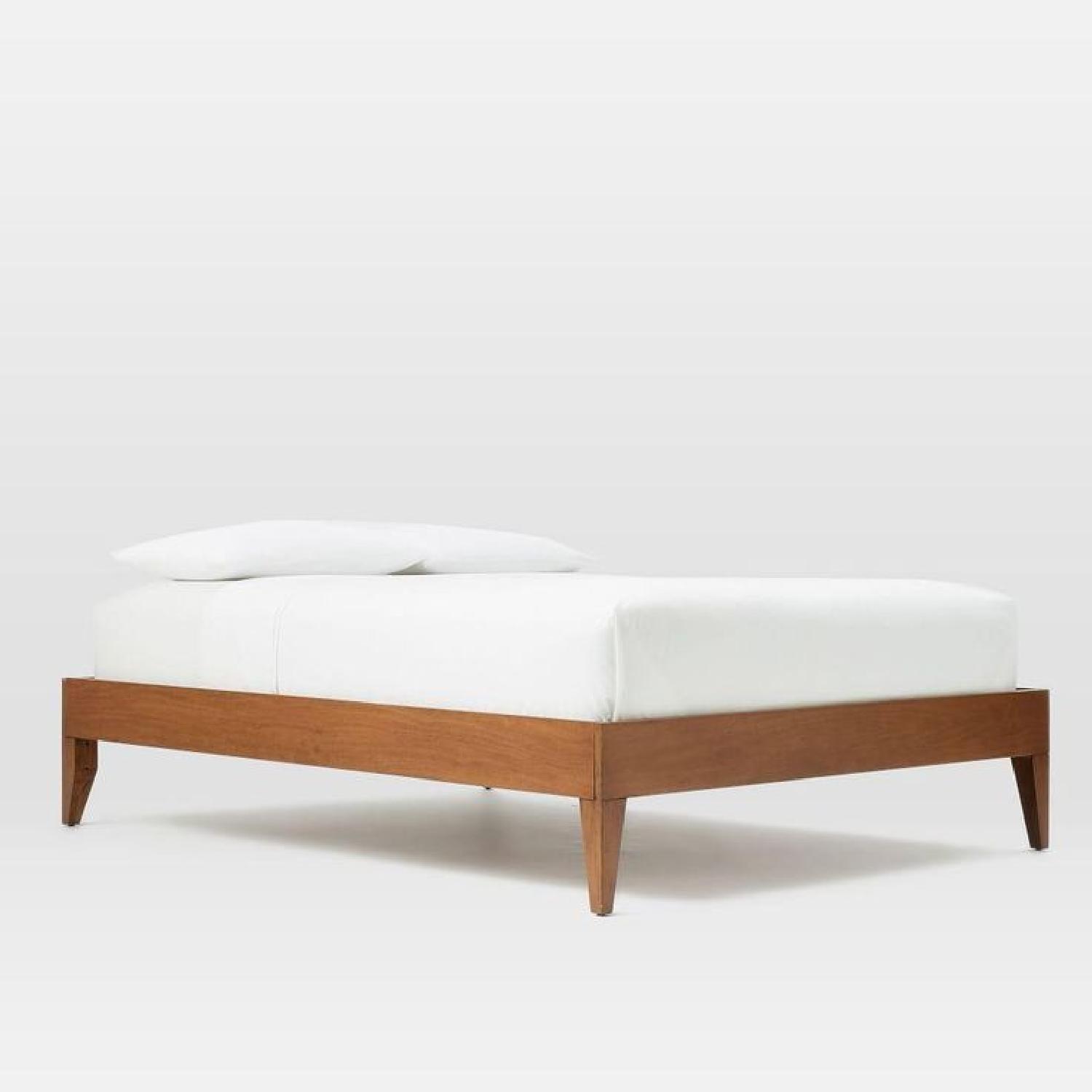 West Elm Narrow Leg Wood Bed Frame - Queen, Acorn - image-4