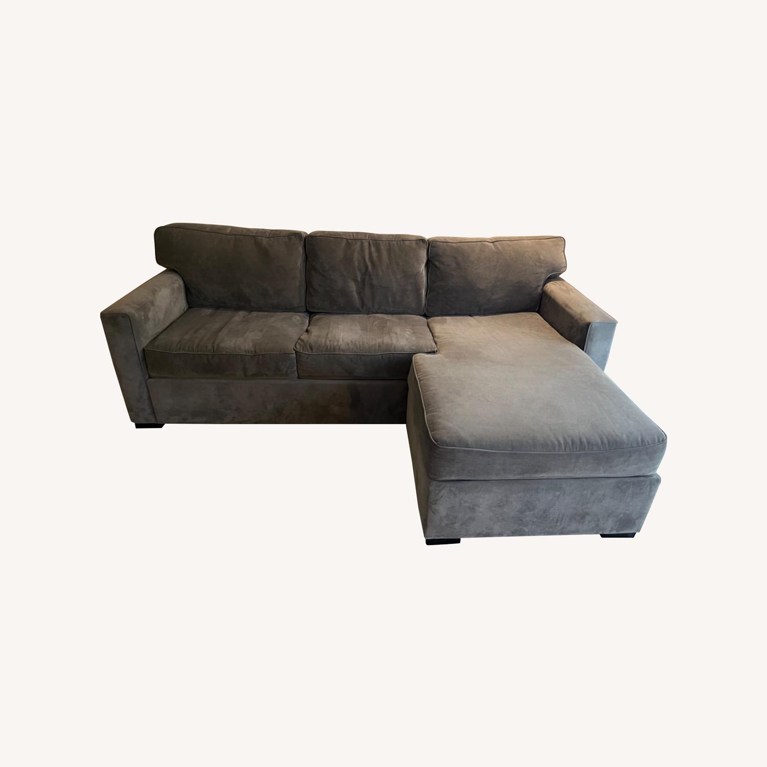 Grey Living Spaces Sleeper Sofa W Storage - image-0