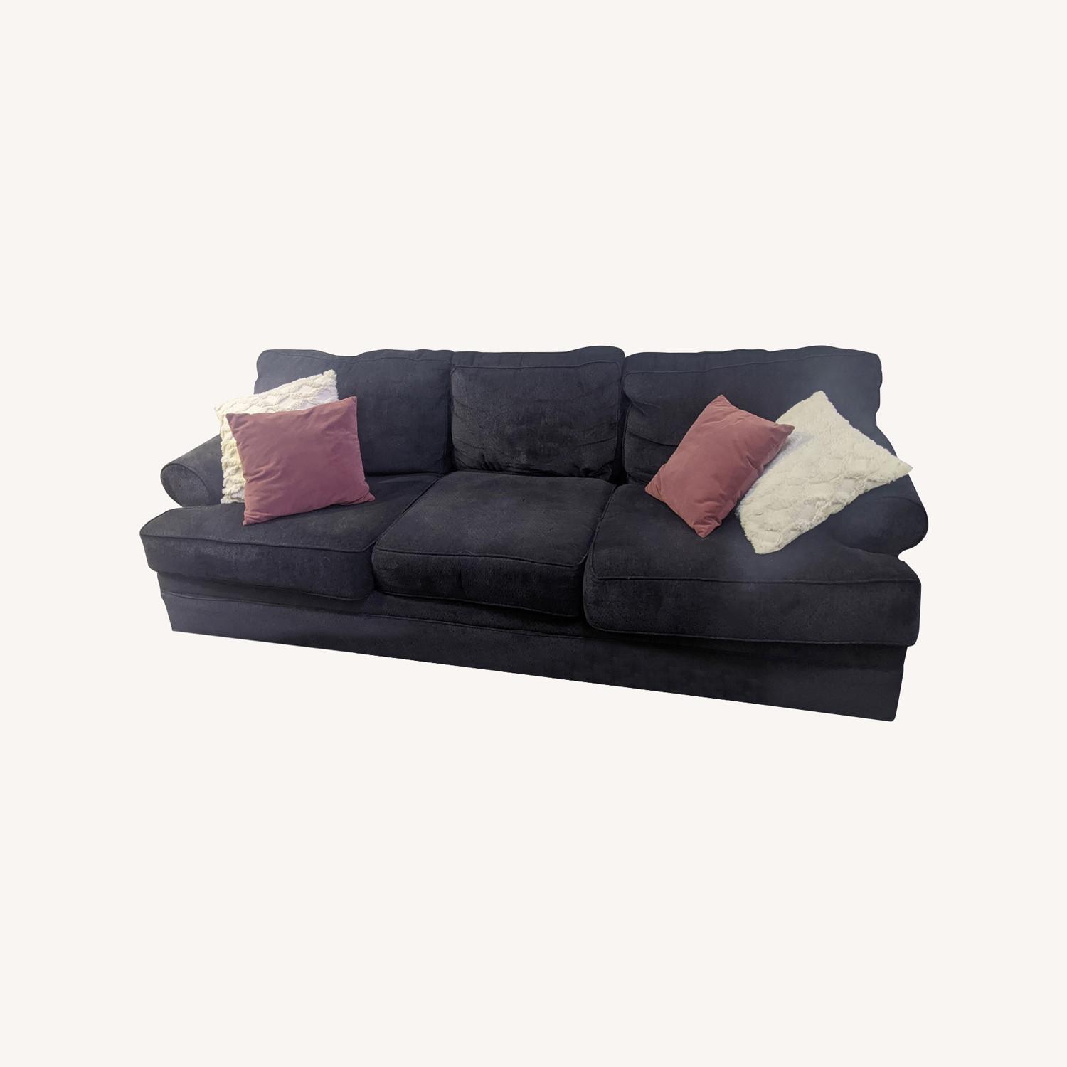 Large Blue Couch - image-0